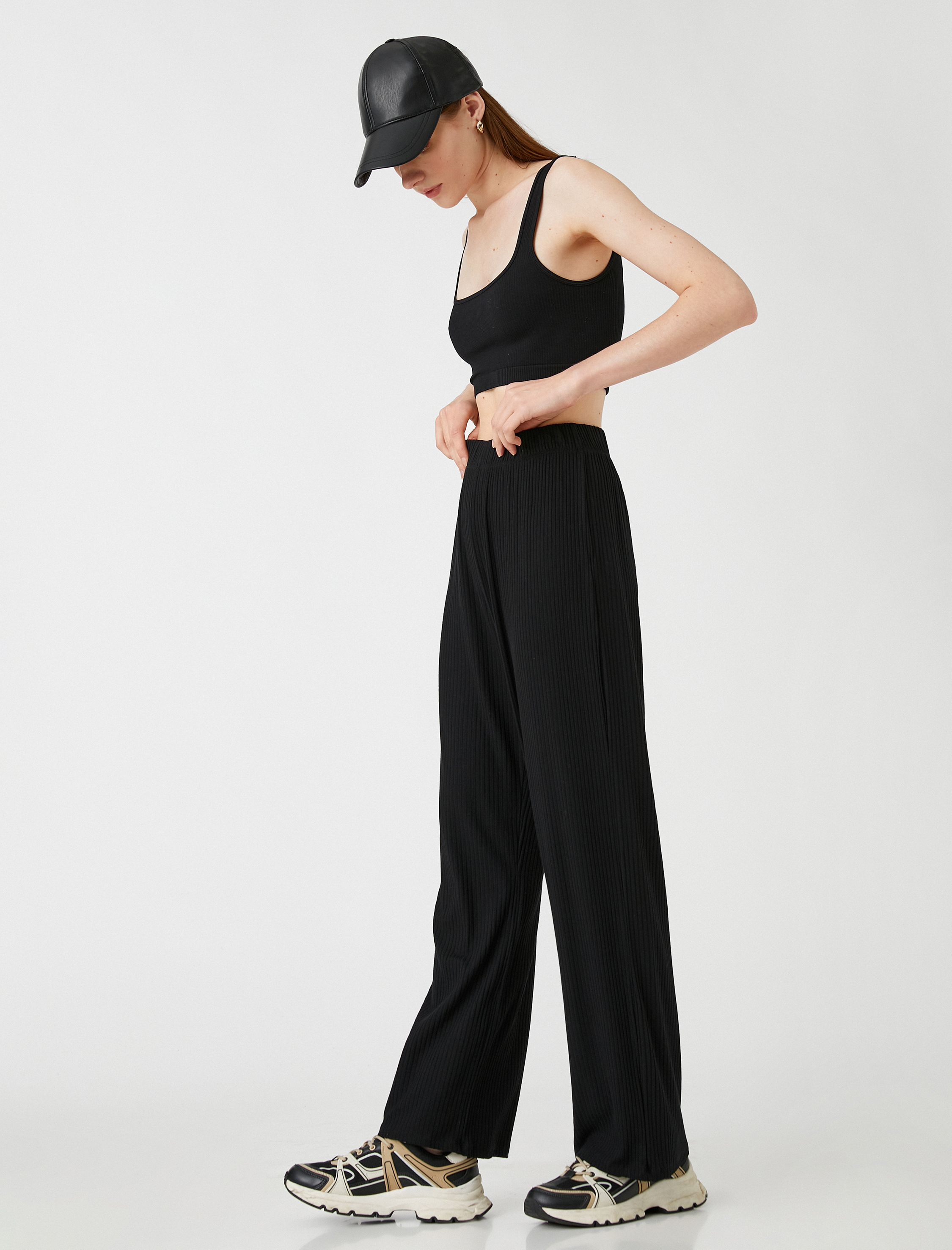   Kaşkorse Eşofman Altı Beli Lastikli Bol Paça