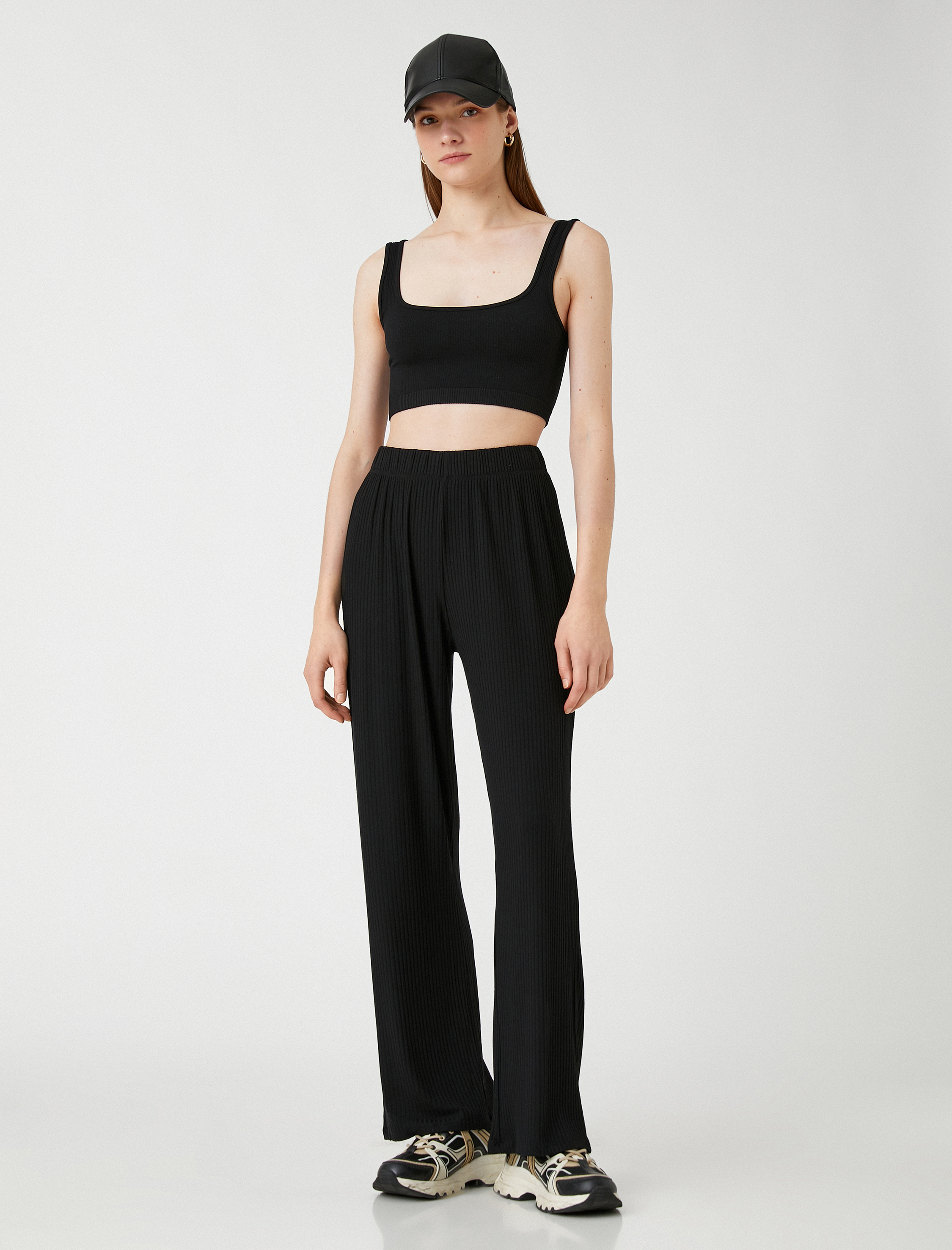   Kaşkorse Eşofman Altı Beli Lastikli Bol Paça