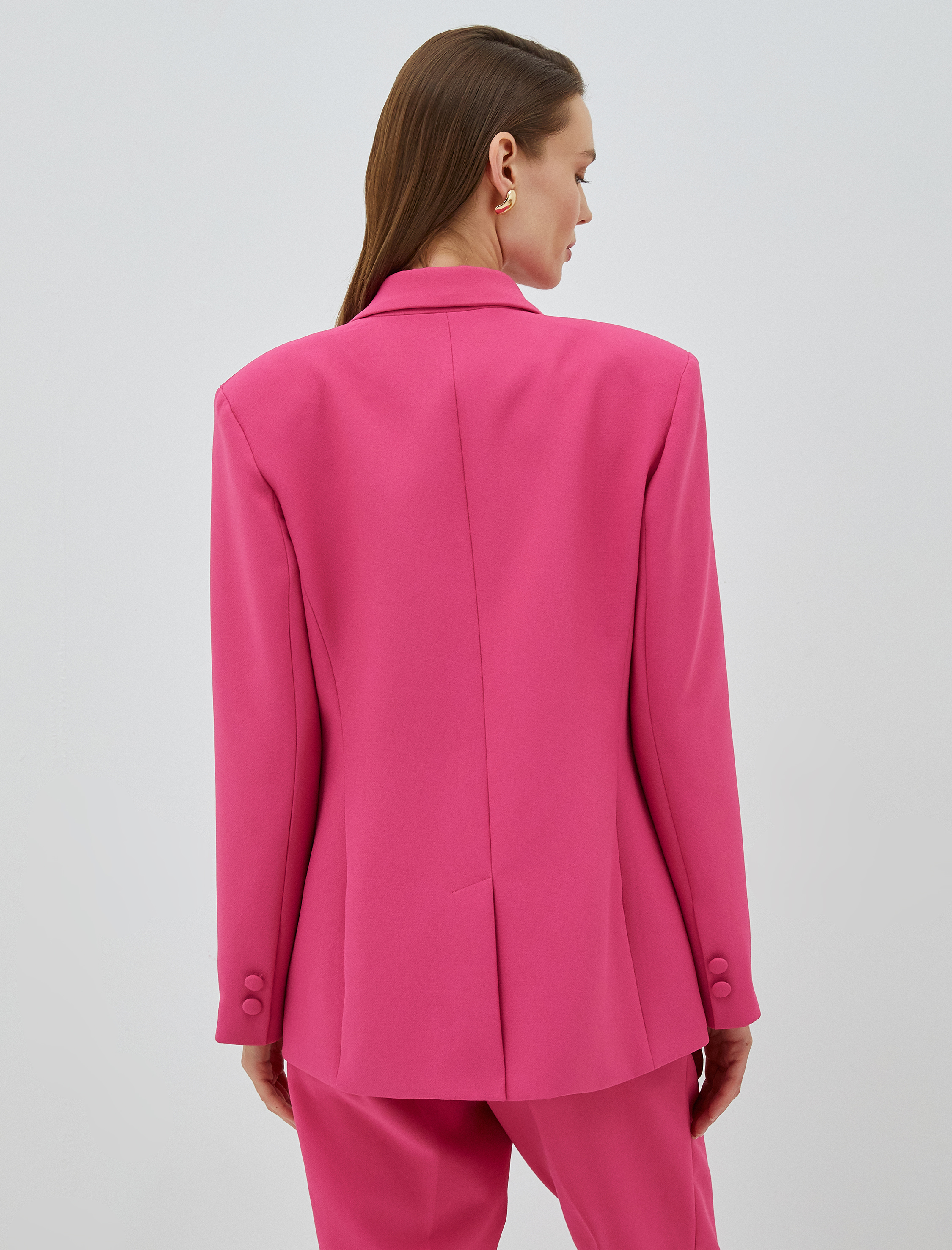   Kruvaze Blazer Ceket Kapaklı Cep Detaylı