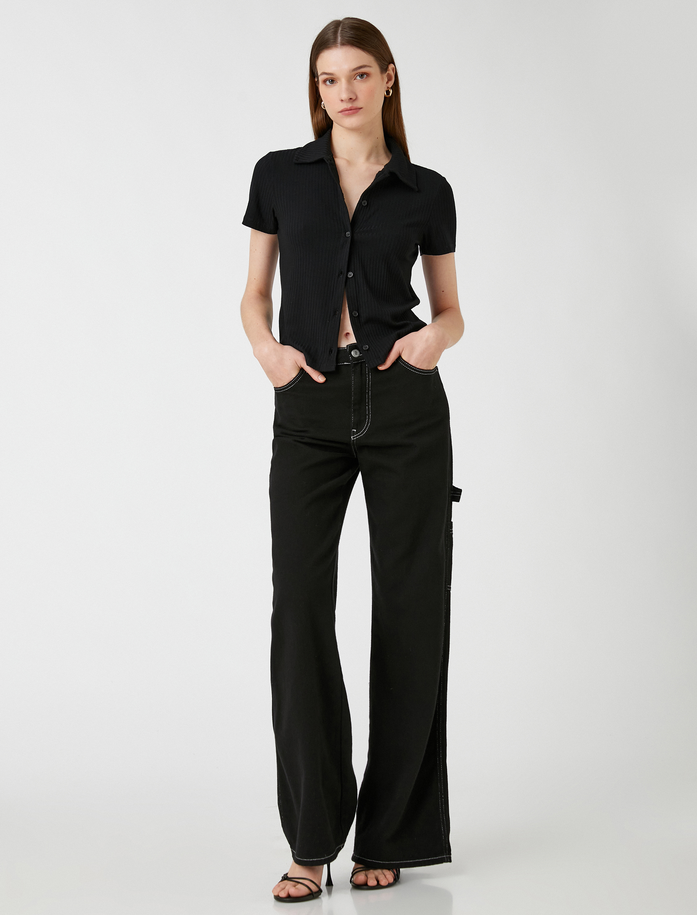   Kaşkorse Gömlek Kısa Kollu Düğmeli