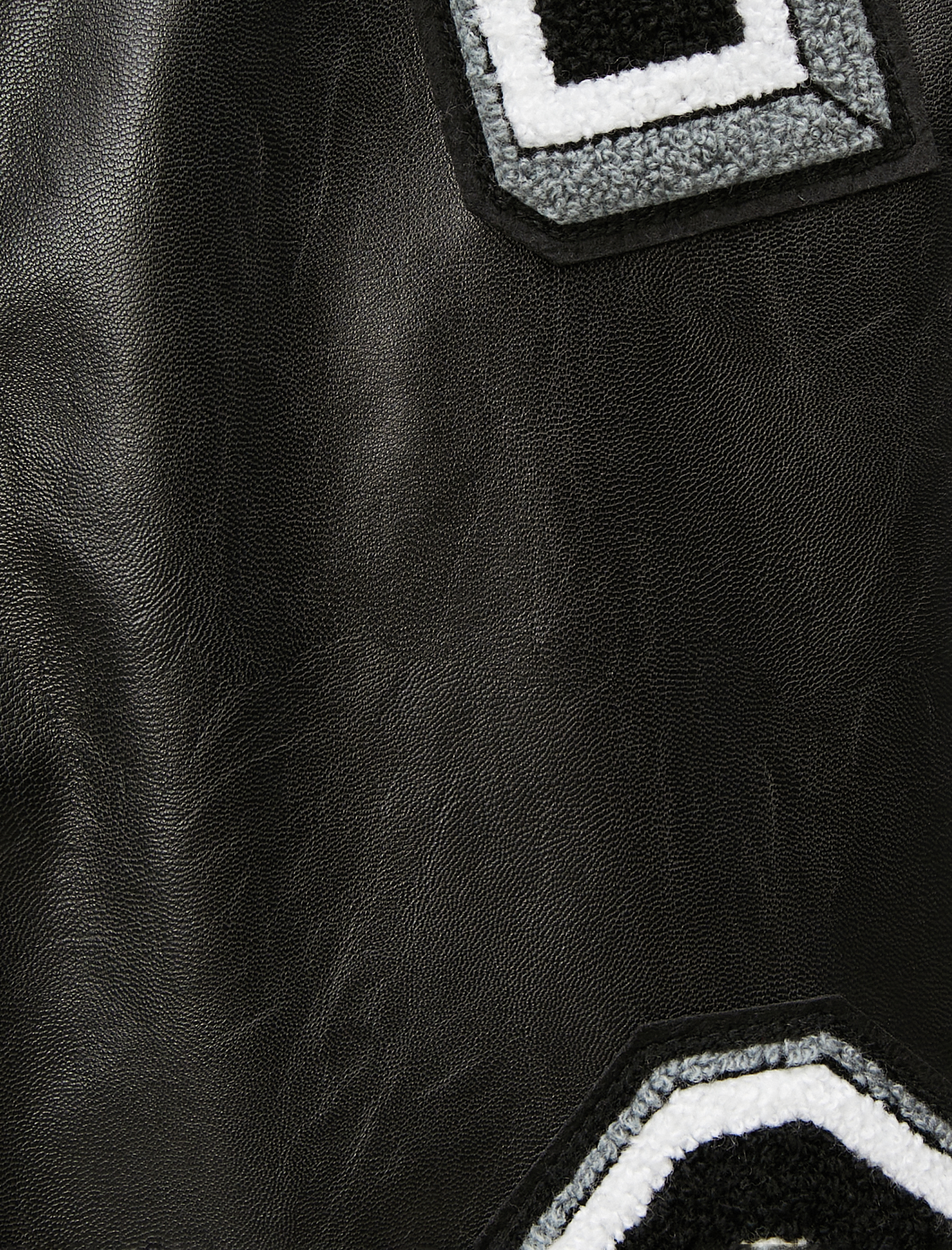 Kolej Ceket Deri Görünümlü İşleme Detaylı Klasik Yaka Çıtçıt Düğmeli