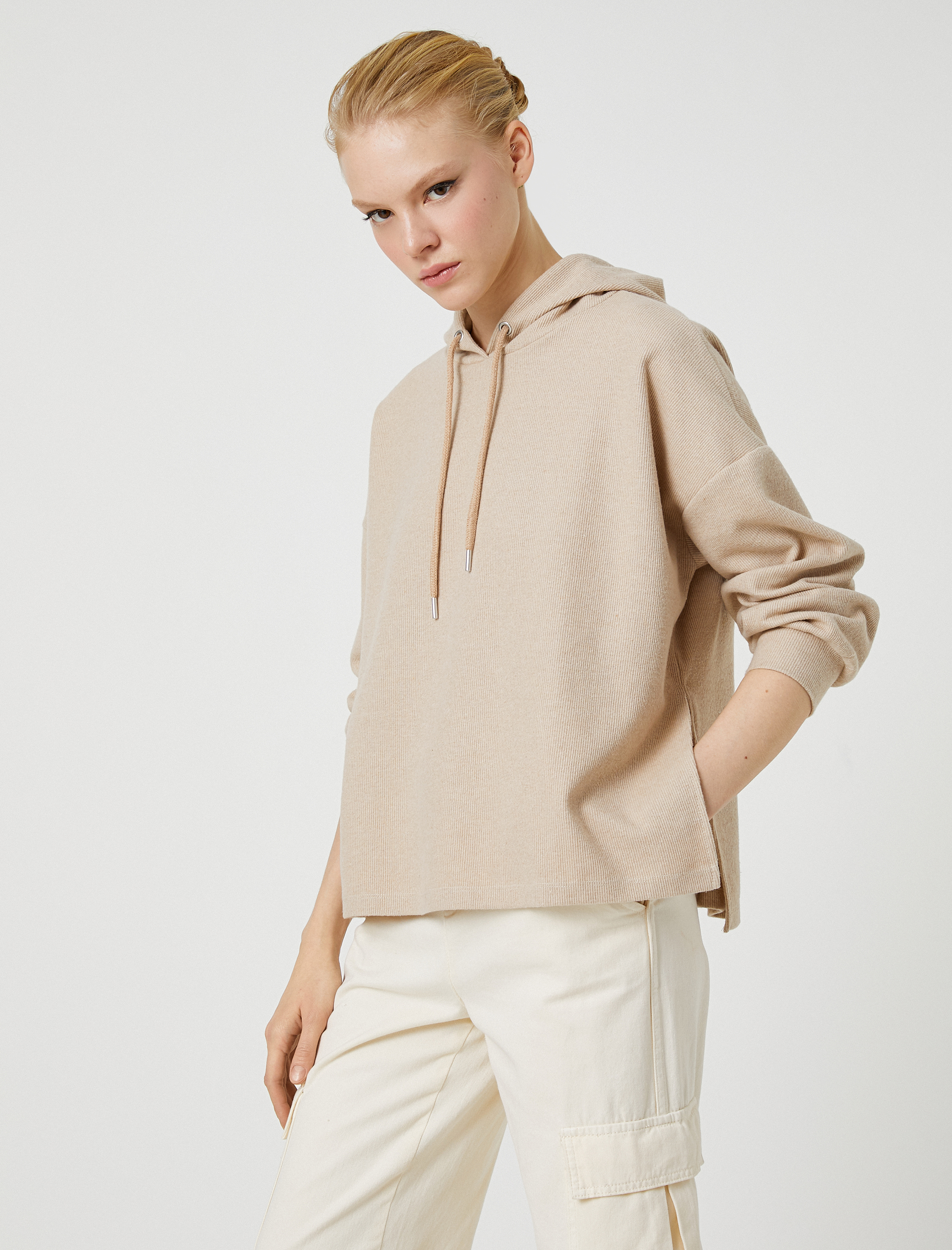   Kapüşonlu Sweatshirt Yumuşak Dokulu