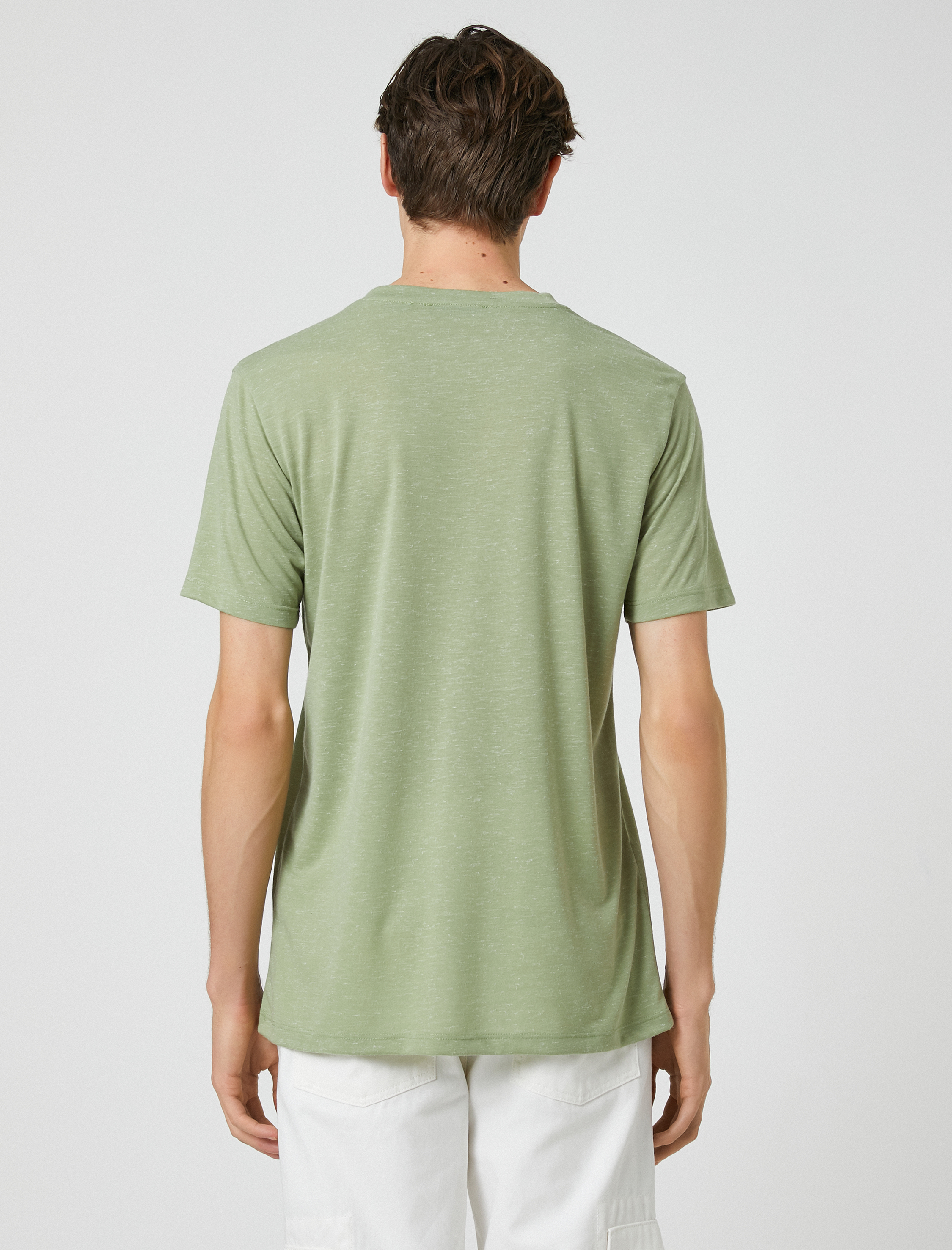   Basic Tişört Bisiklet Yaka Kısa Kollu Dar Kesim