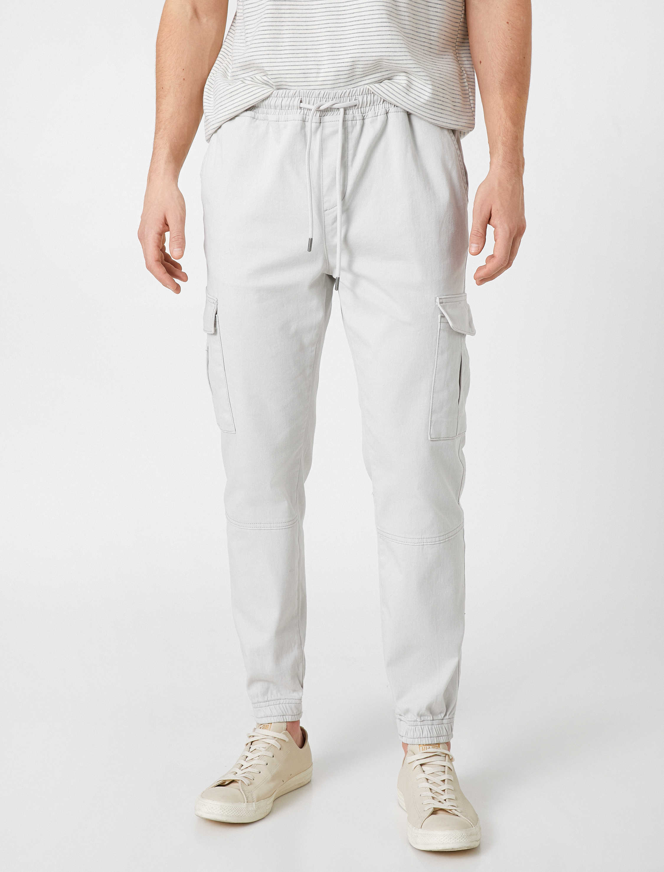 Jogger Kargo Pantolon Beli Bağcıklı Cep Detaylı