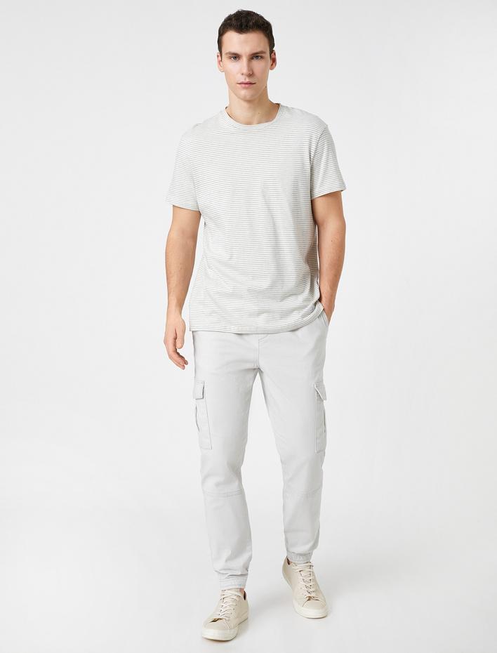  Jogger Kargo Pantolon Beli Bağcıklı Cep Detaylı