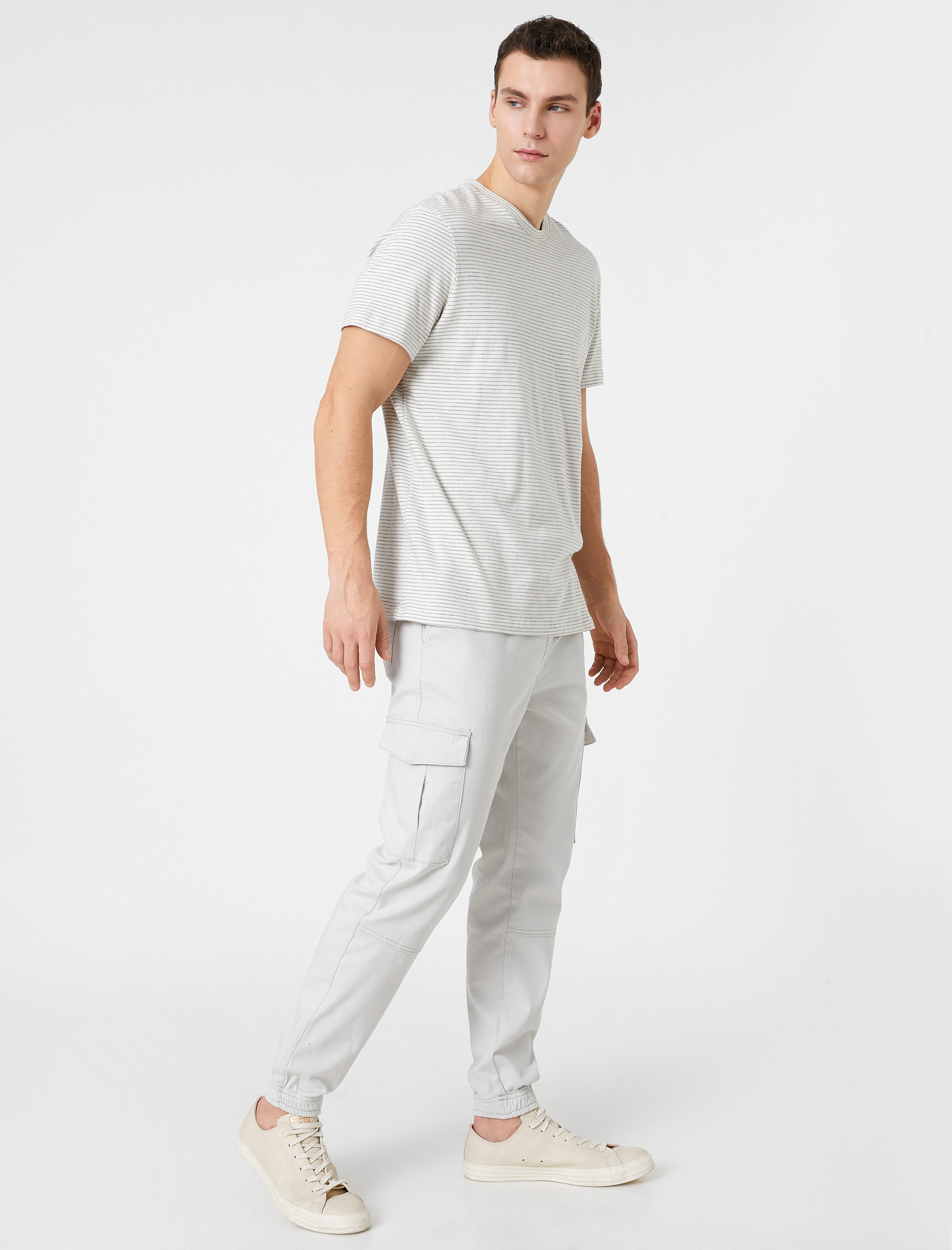 Jogger Kargo Pantolon Beli Bağcıklı Cep Detaylı