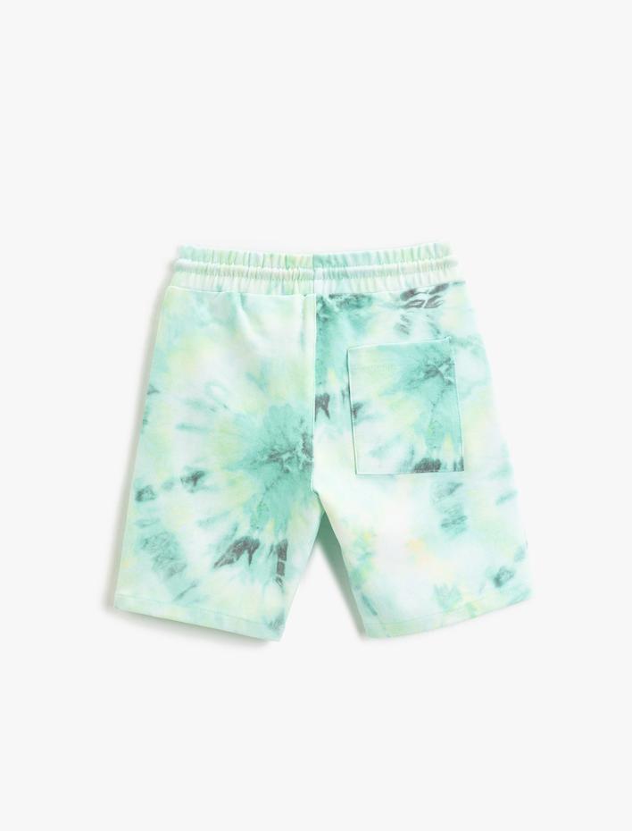 Erkek Çocuk Batik Desenli Şort Beli Bağlamalı Cepli