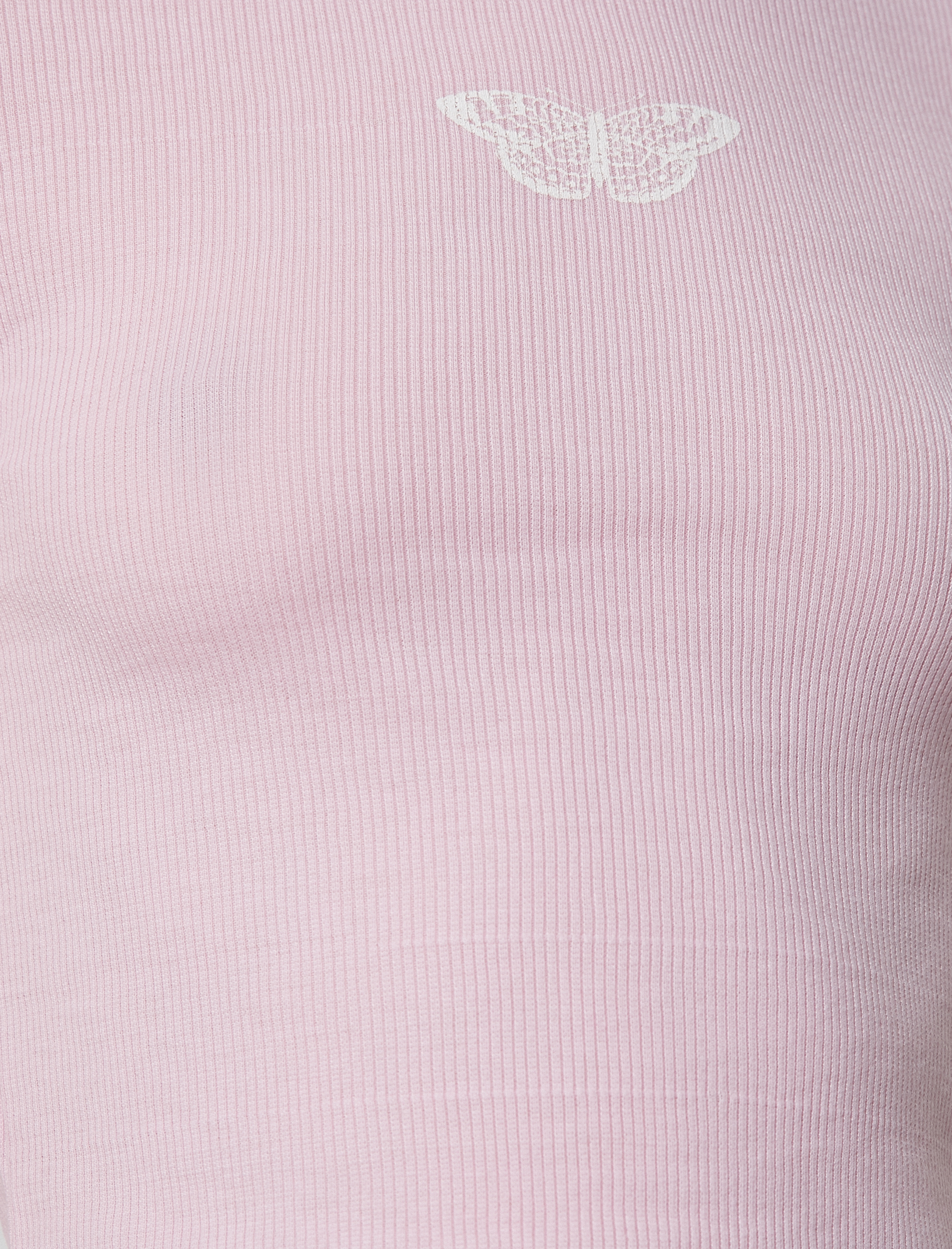   Crop Tişört Baskılı Kısa Kollu Bisiklet Yaka Dar Kesim