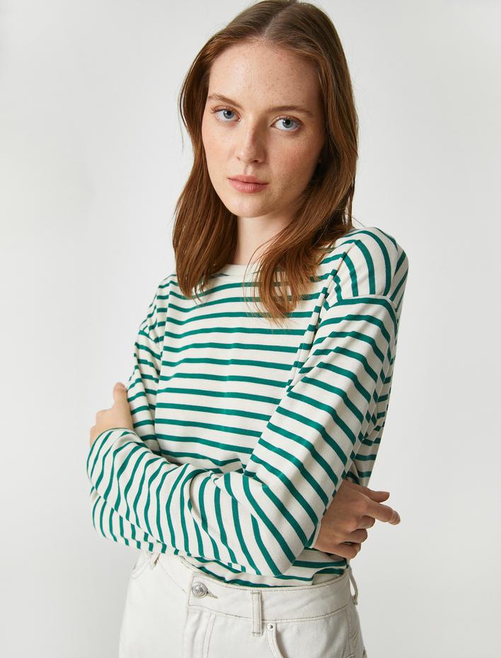  Basic Uzun Kollu Tişört Bisiklet Yaka