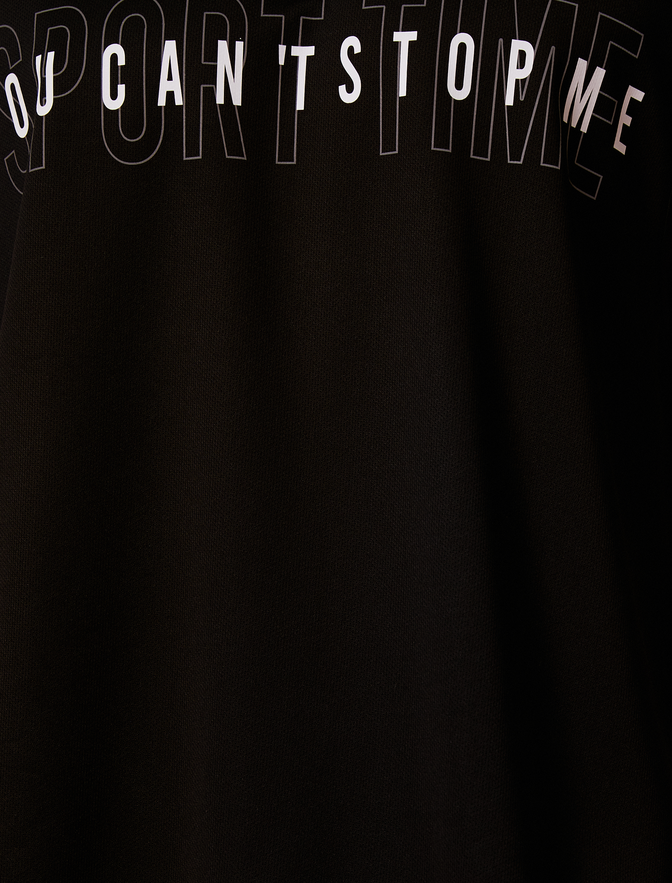 Kolsuz Sporcu Atleti Slogan Baskılı Bisiklet Yaka Nefes Alan Kumaş