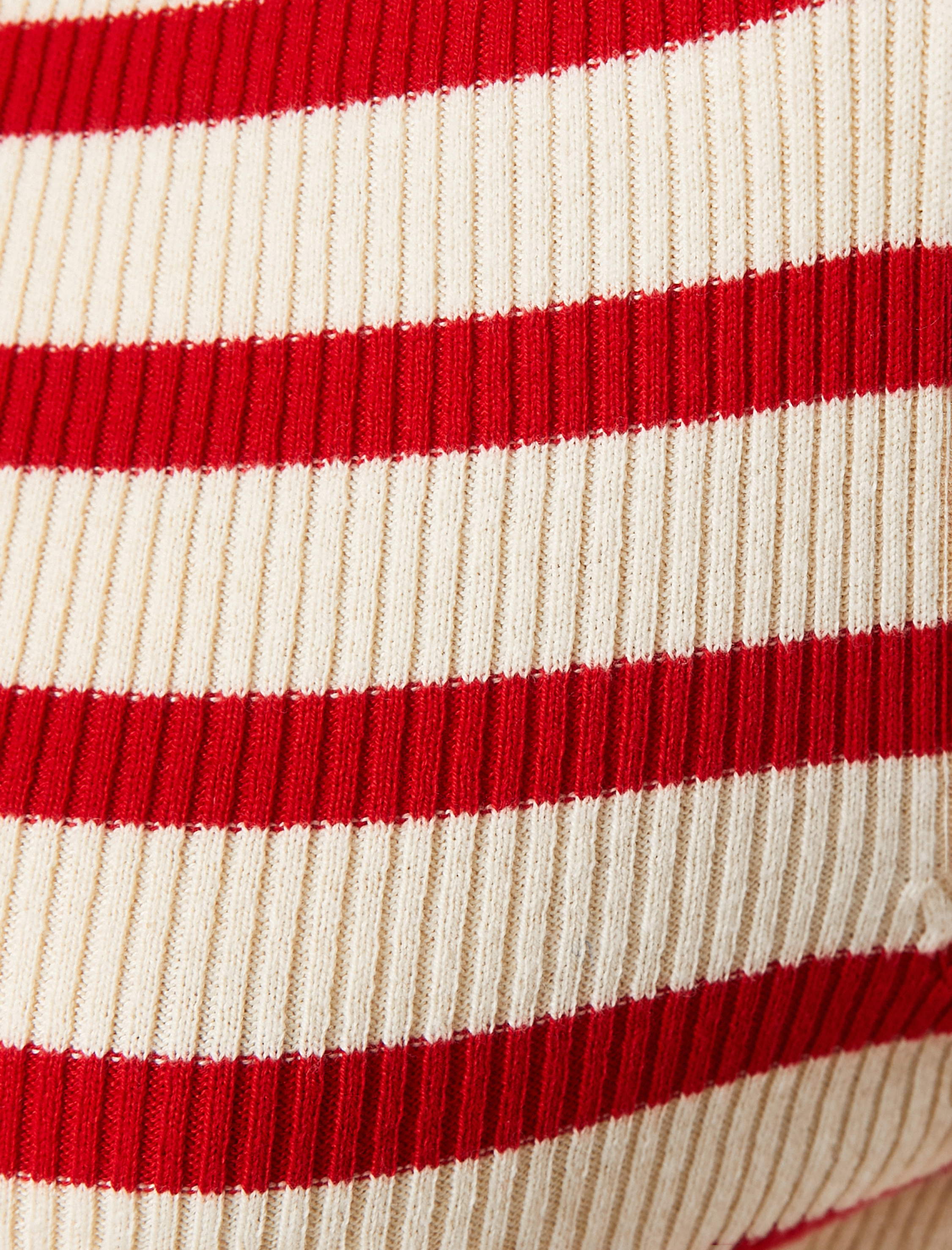   Triko Kazak Kayık Yaka Uzun Kollu Fitilli