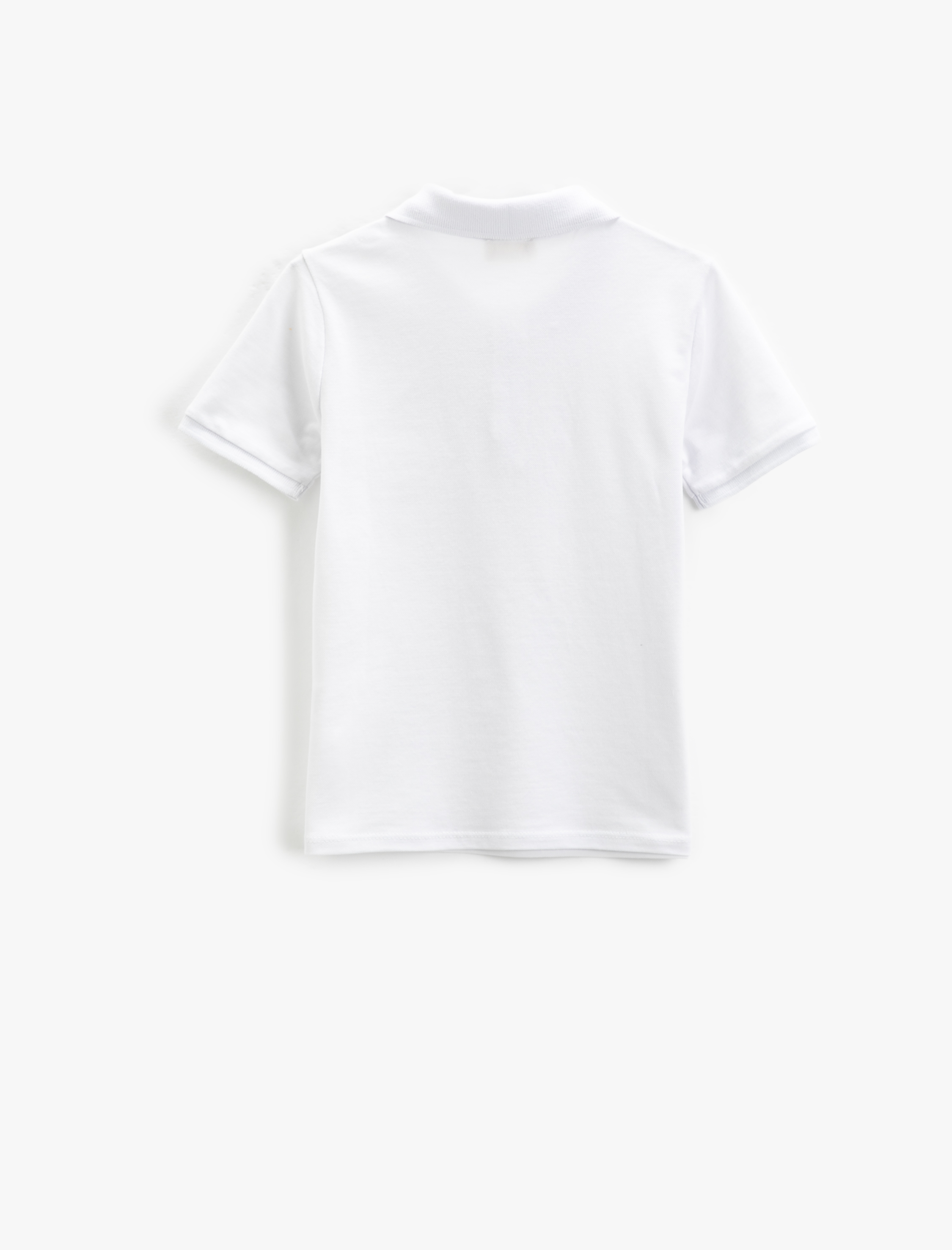 Erkek Çocuk Basic Polo Yaka Tişört Kısa Kollu Düğme Detaylı