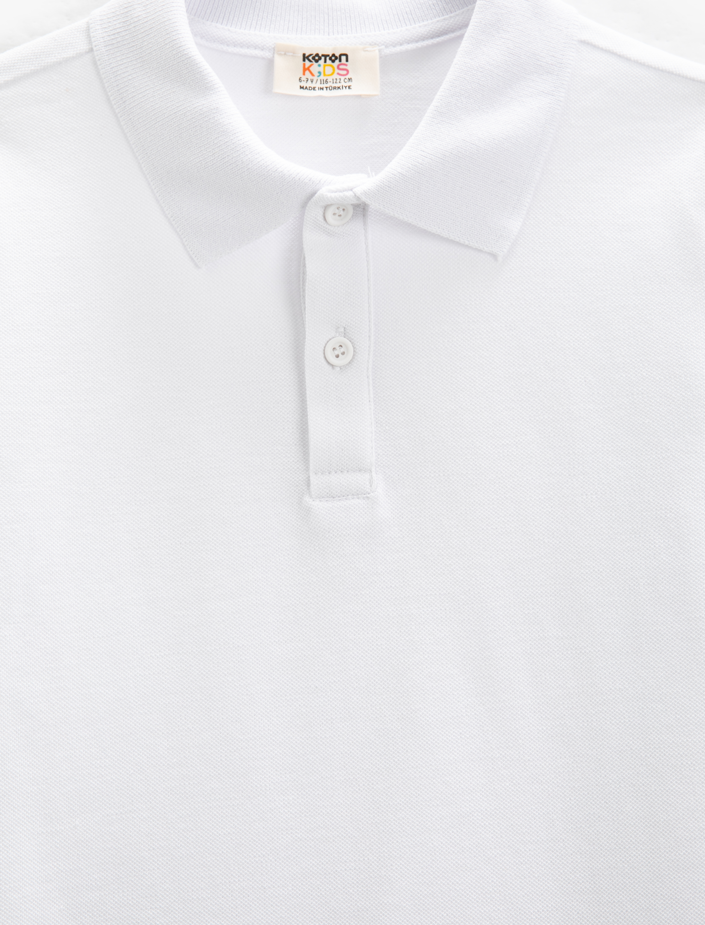  Erkek Çocuk Basic Polo Yaka Tişört Kısa Kollu Düğme Detaylı