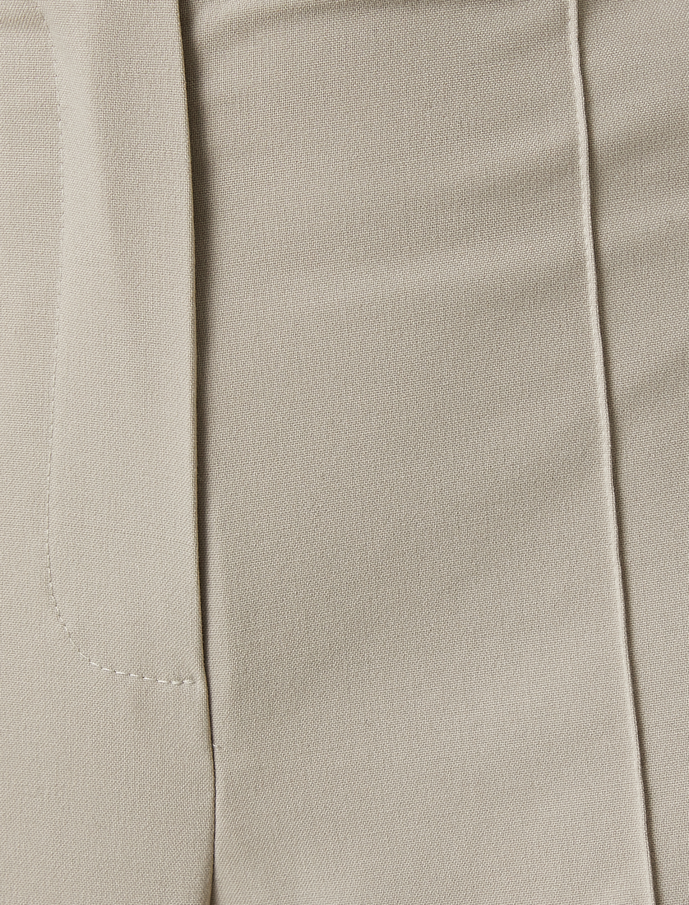   Kumaş Pantolon Bol Paça Yüksek Bel Önü Nervürlü