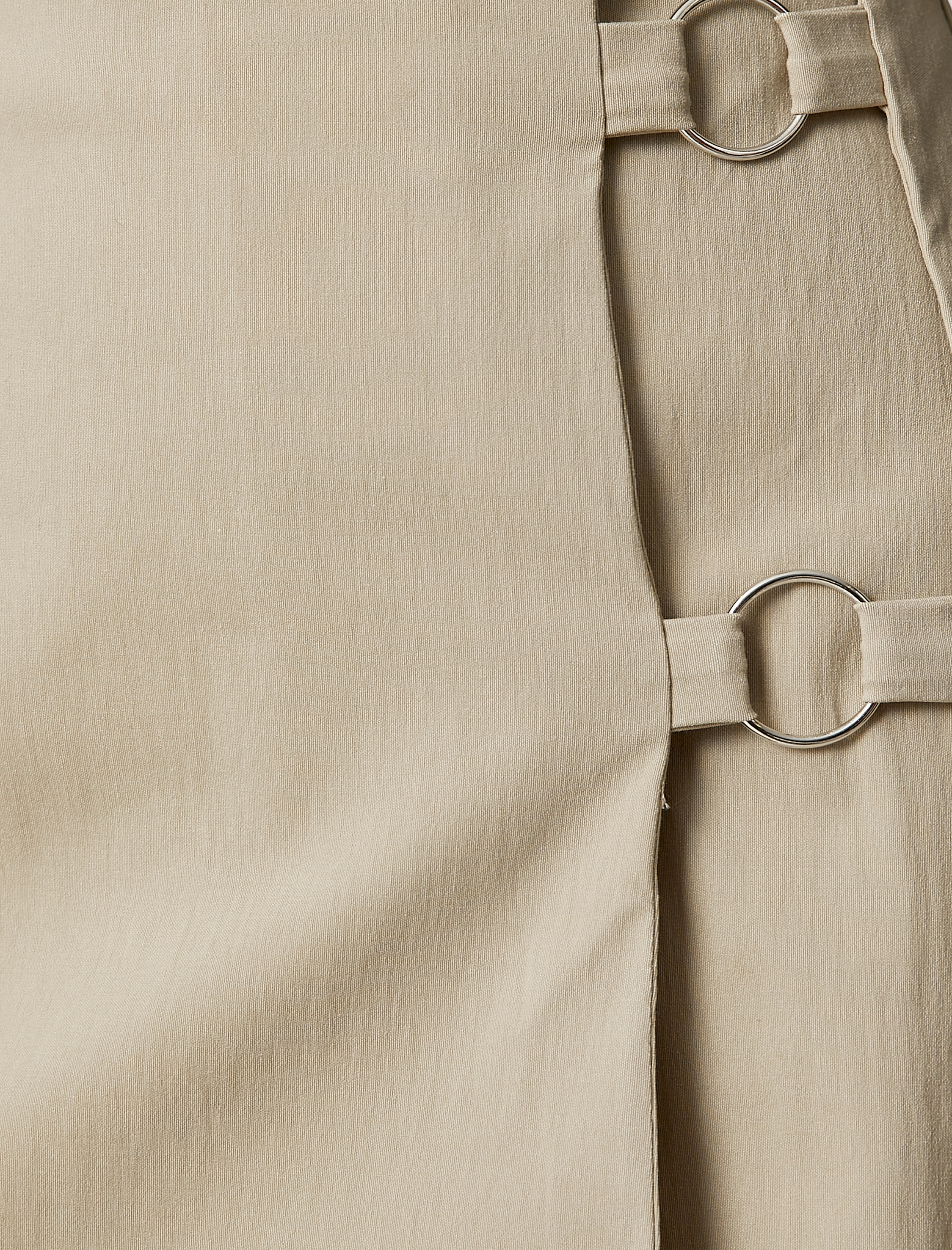 Mini Şort Etek Viskon Metal Halka Detaylı