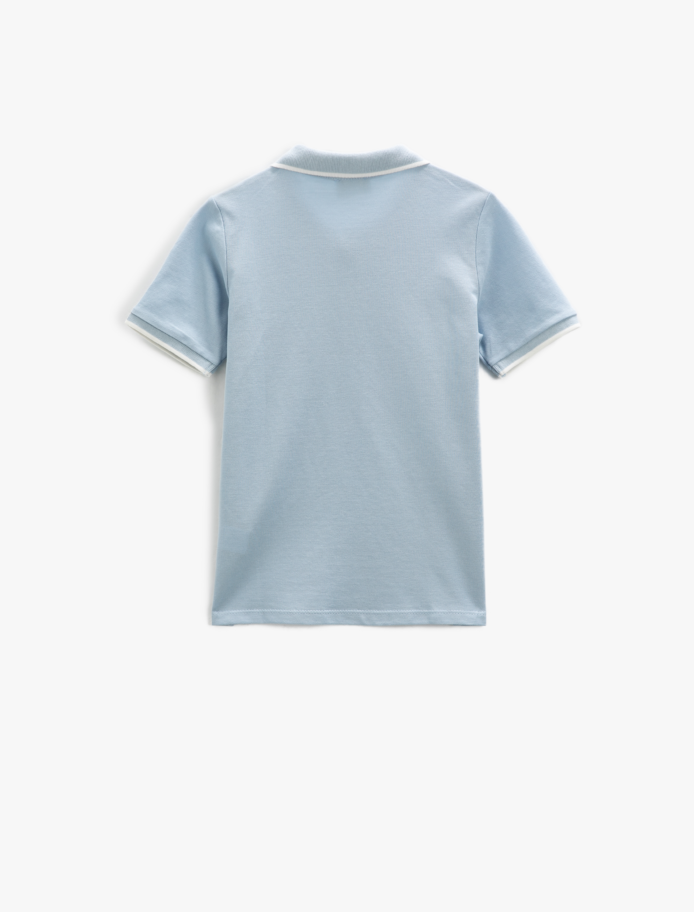  Erkek Çocuk Basic Polo Yaka Tişört Kısa Kollu Tek Cepli