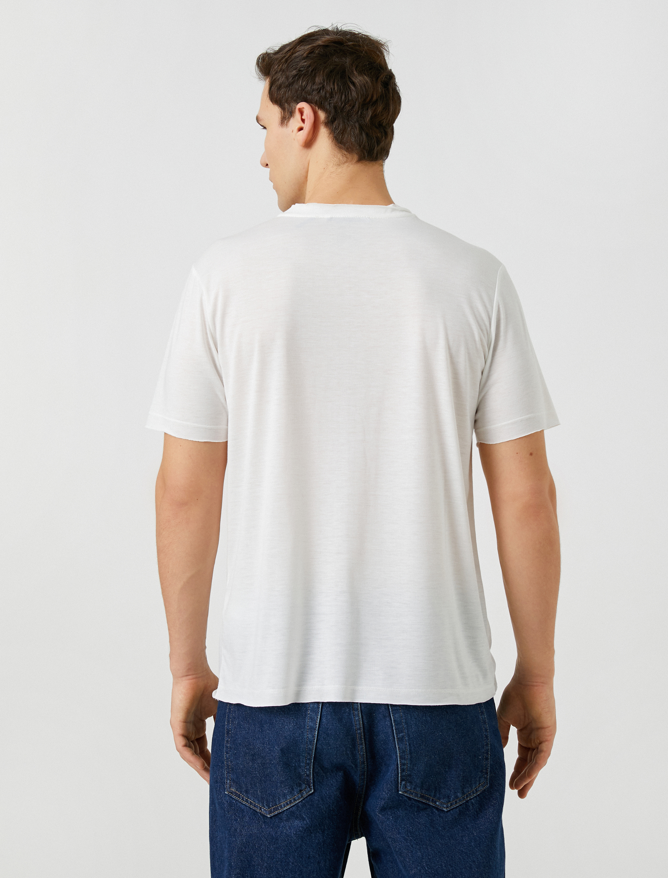   Basic Tişört Bisiklet Yaka Kısa Kollu