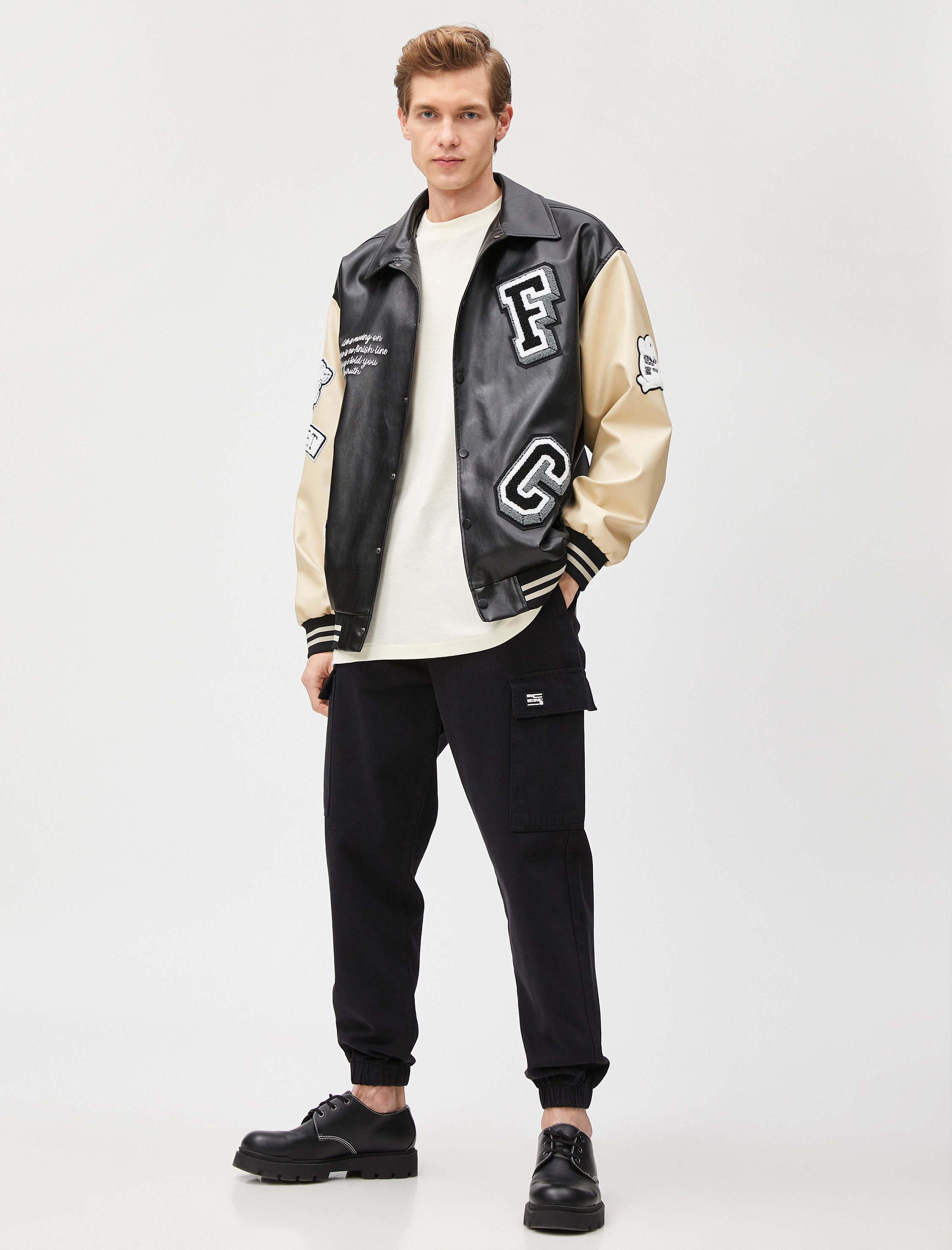   Jogger Kargo Pantolon Cep Detaylı Beli Bağcıklı Pamuklu