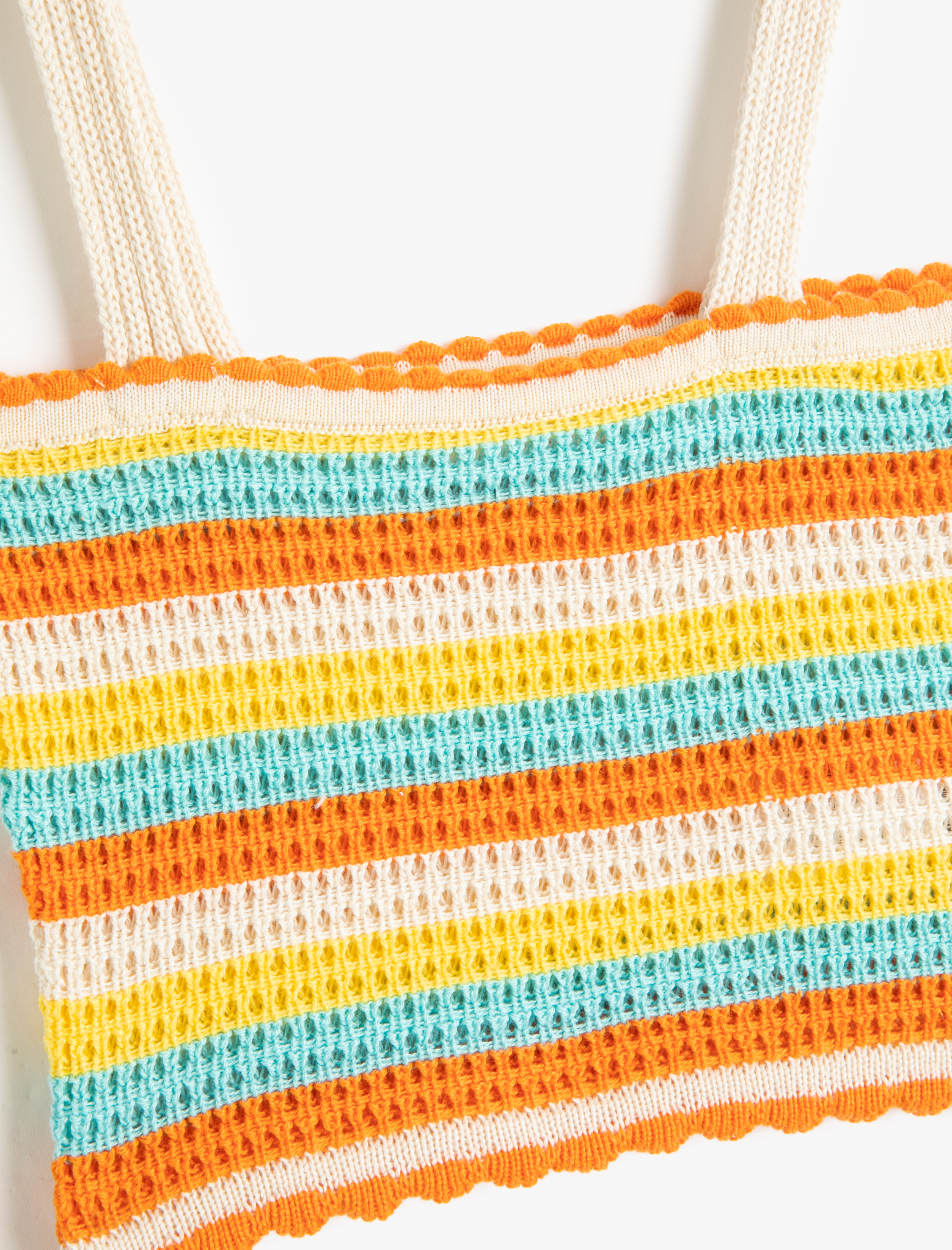  Kız Çocuk Crop Üst Kroşe Askılı