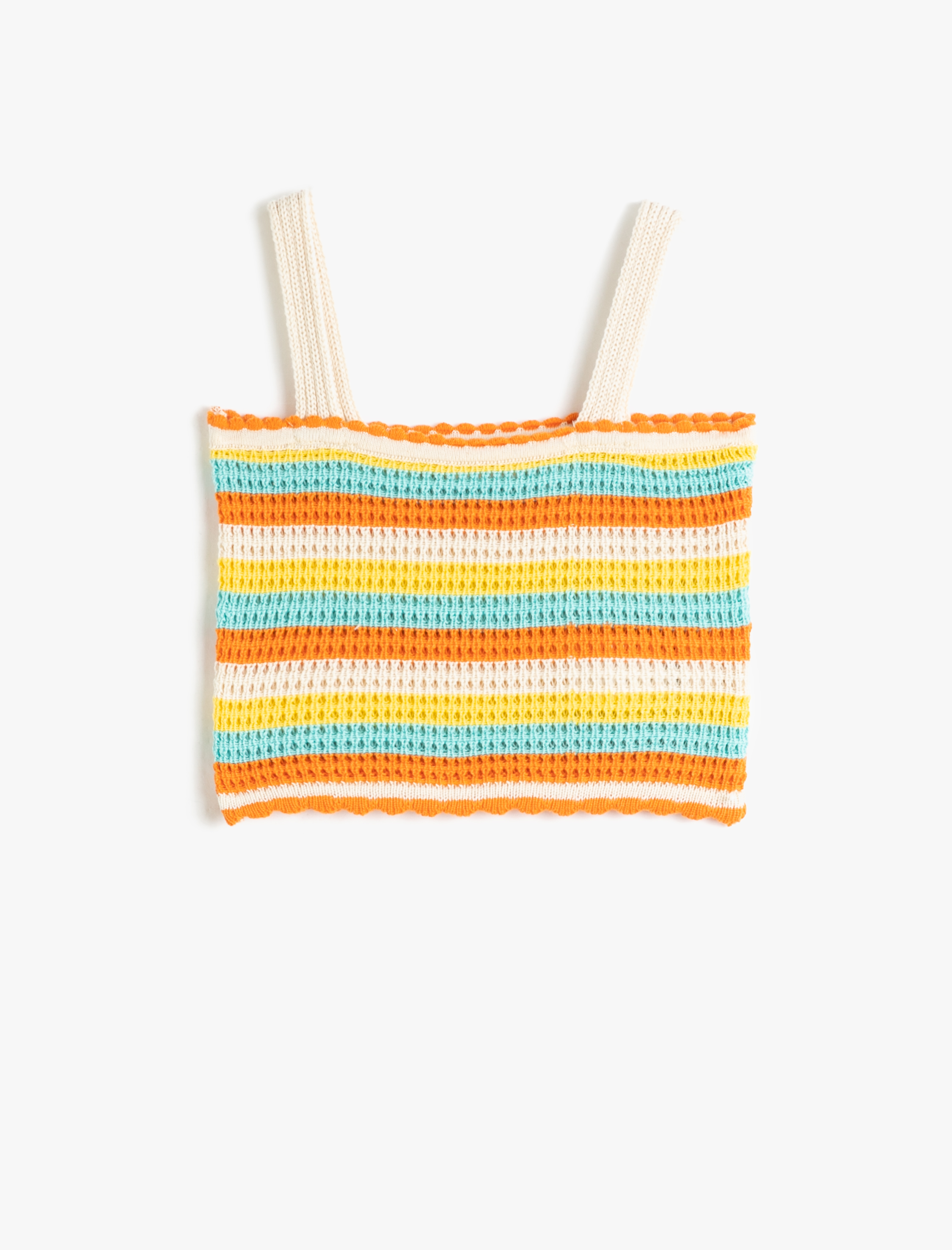  Kız Çocuk Crop Üst Kroşe Askılı