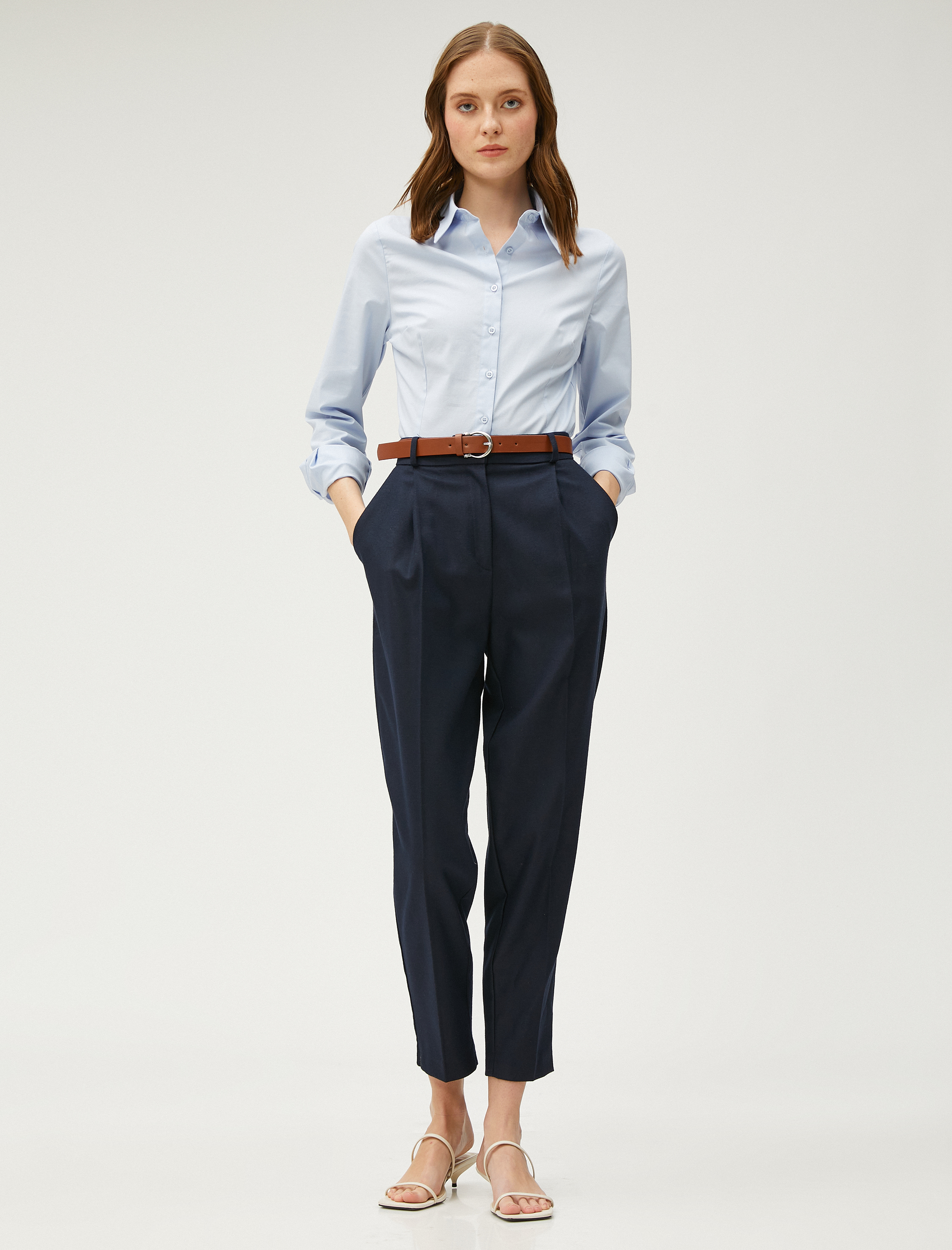   Basic Pamuklu Gömlek Uzun Kollu