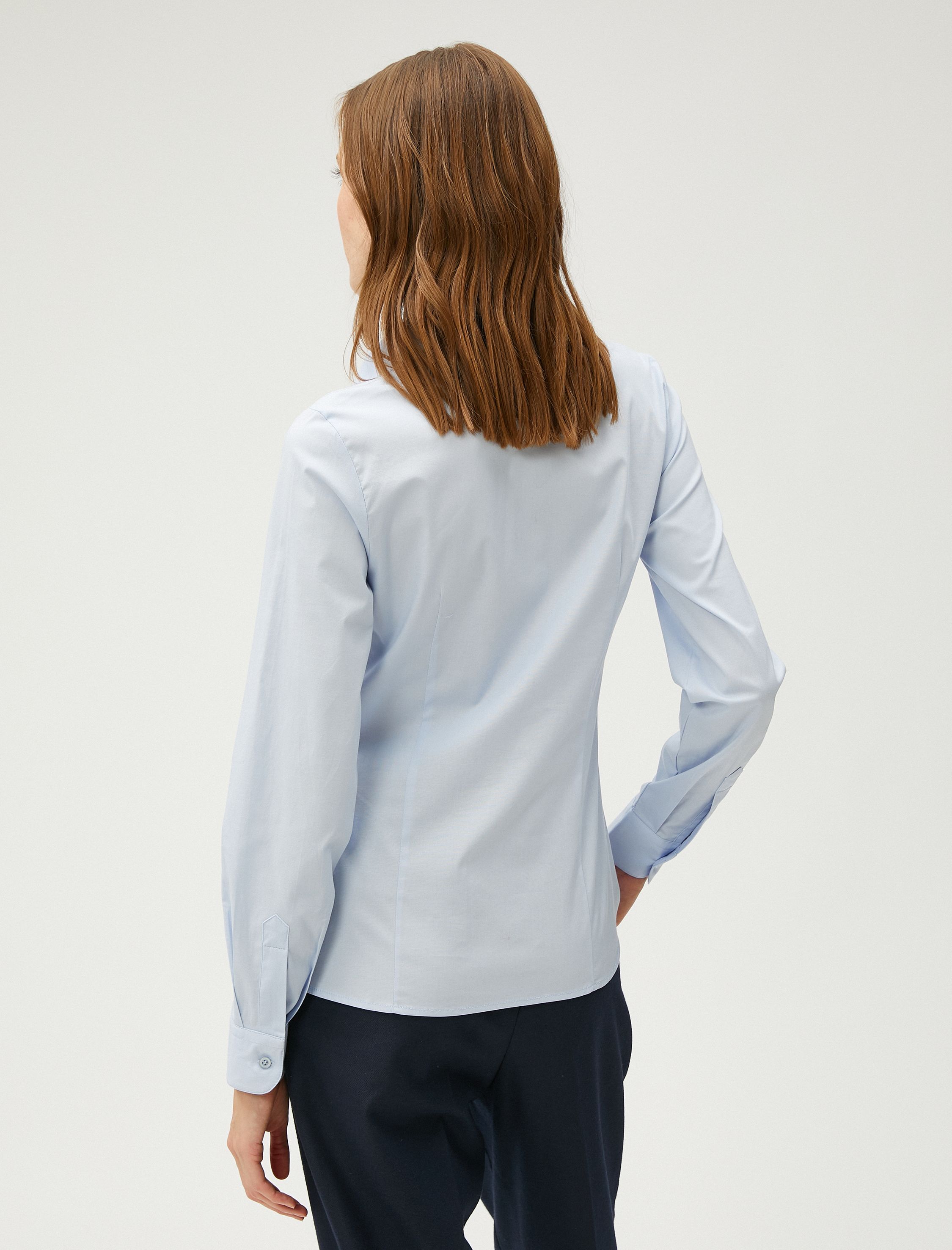   Basic Pamuklu Gömlek Uzun Kollu