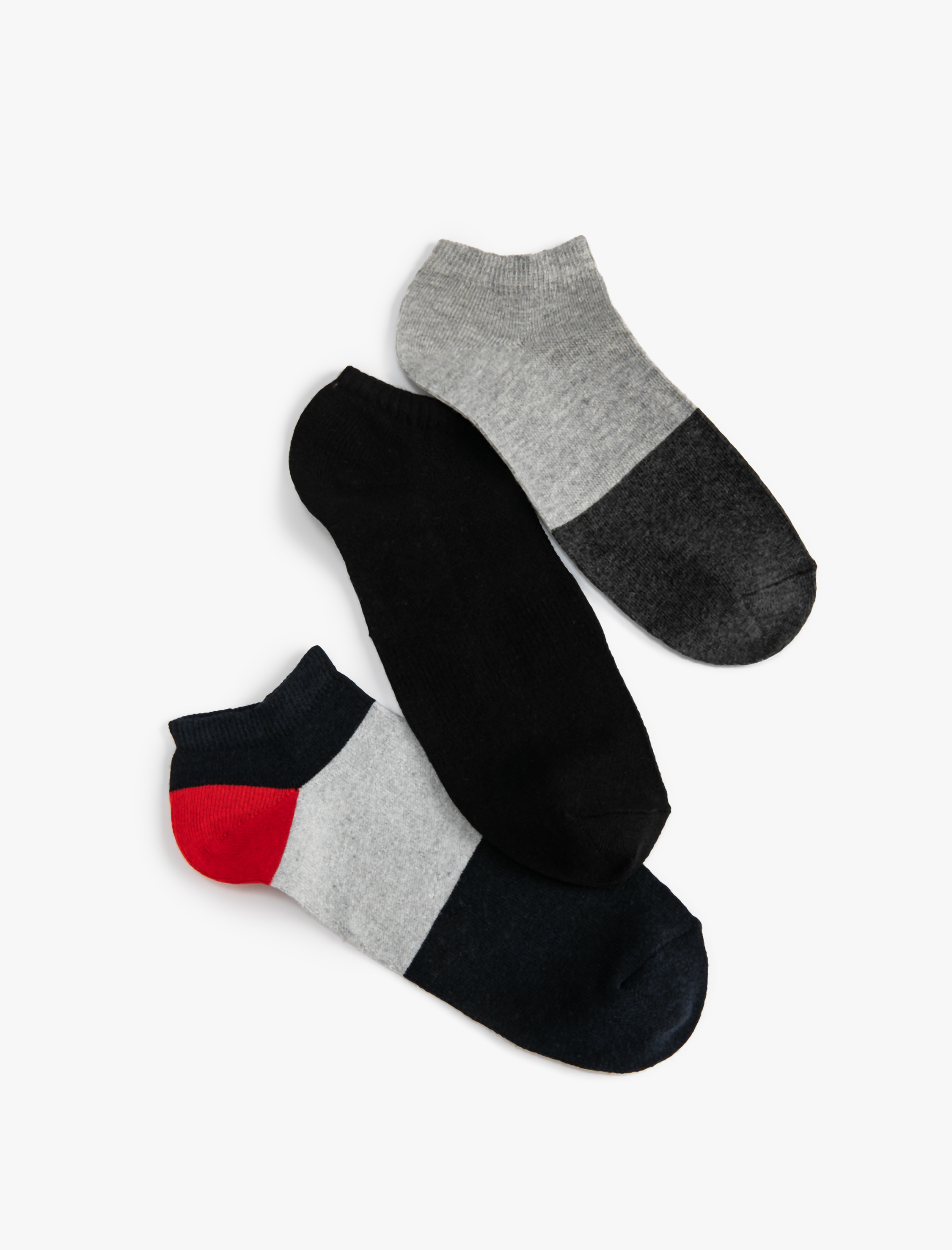  Erkek 3'lü Patik Çorap Seti
