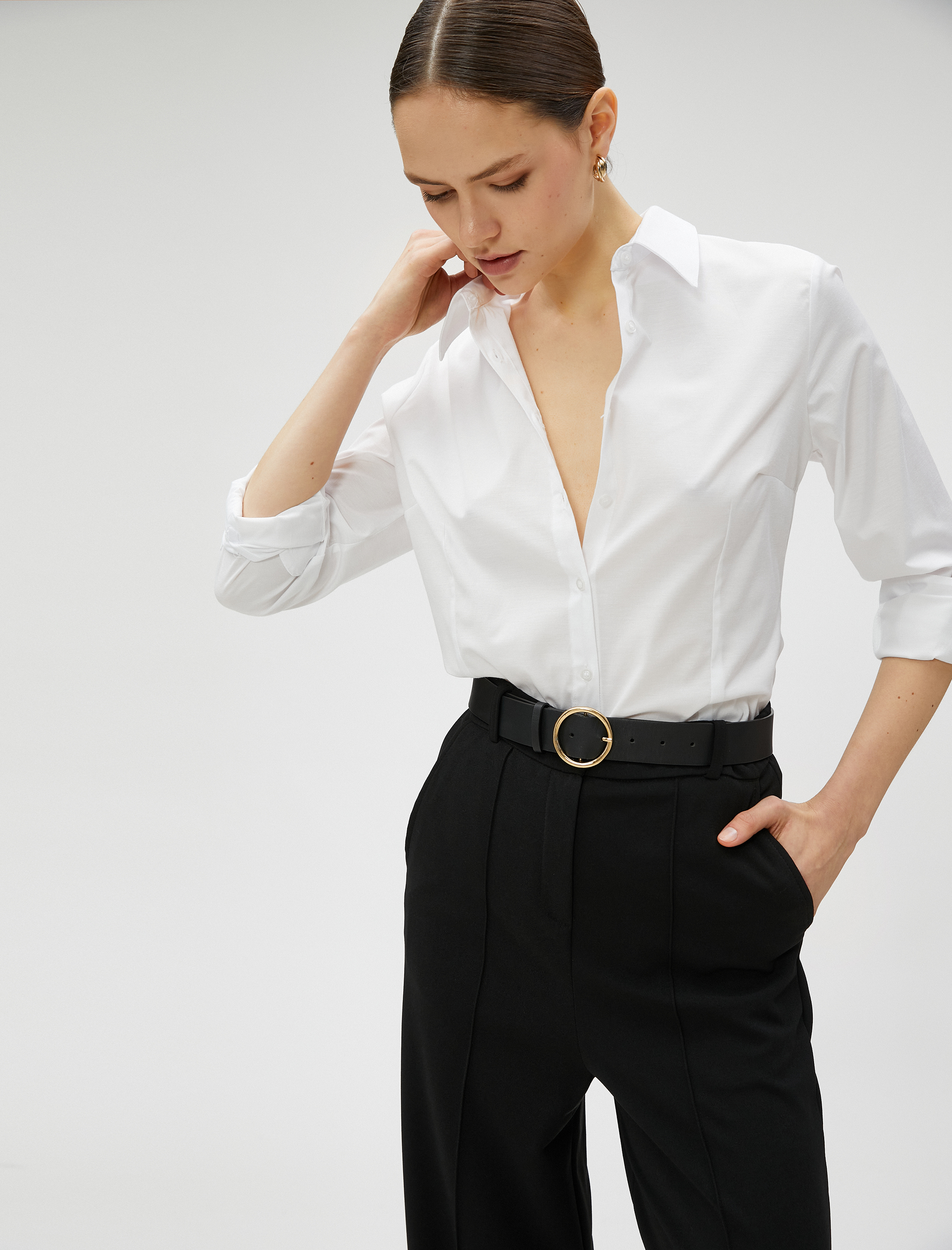   Basic Gömlek Uzun Kollu