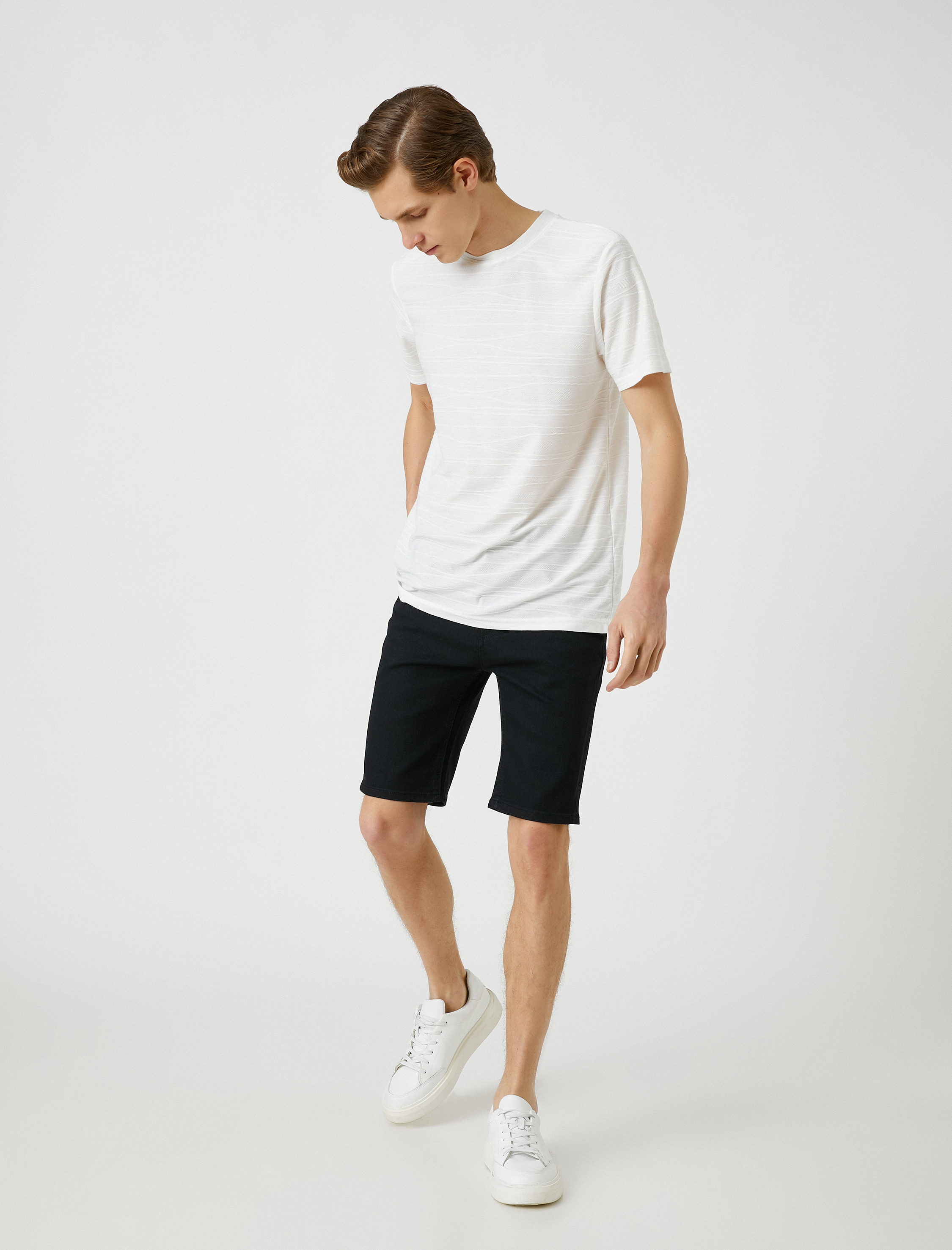   Basic Kot Şort 5 Cep Pamuklu