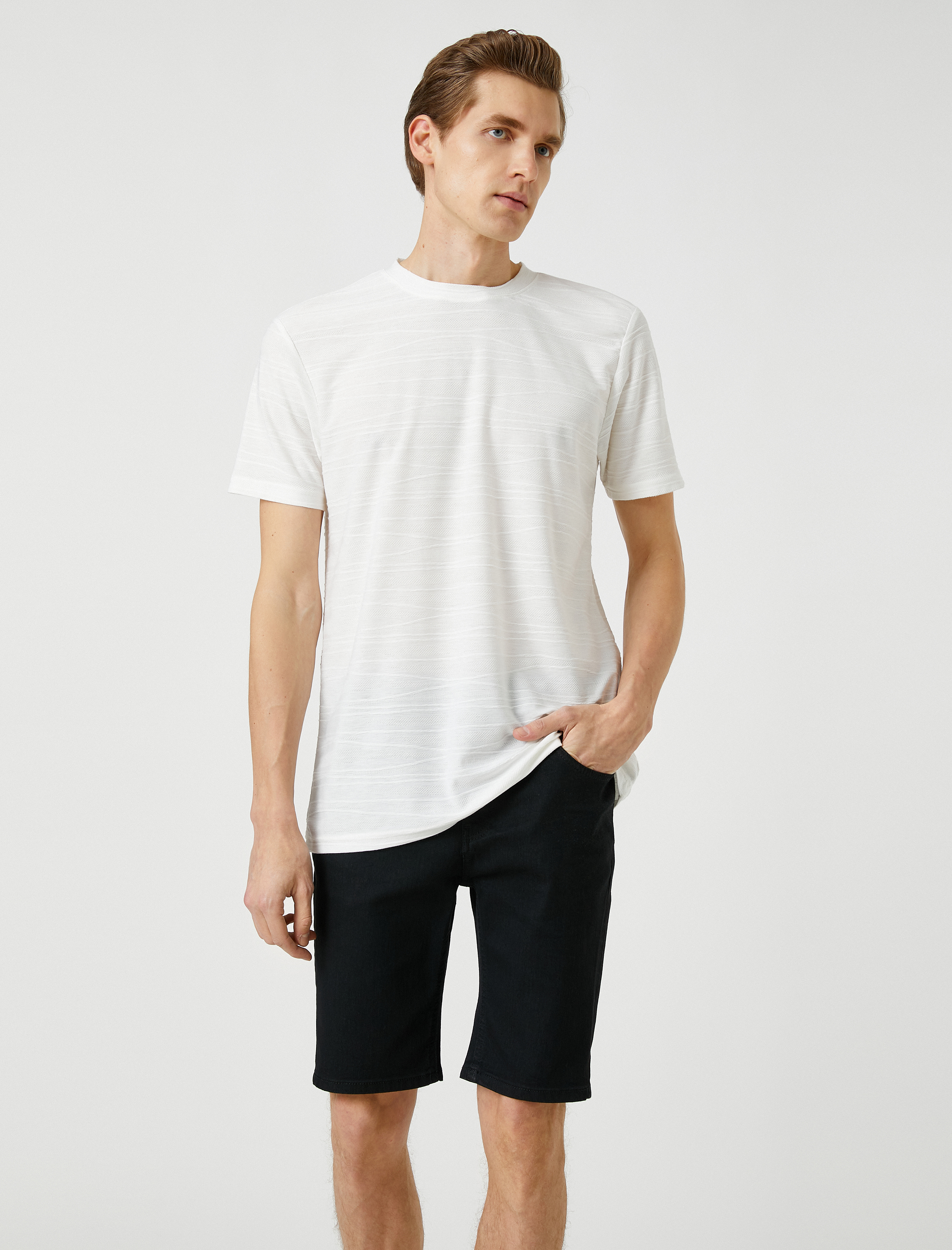   Basic Kot Şort 5 Cep Pamuklu