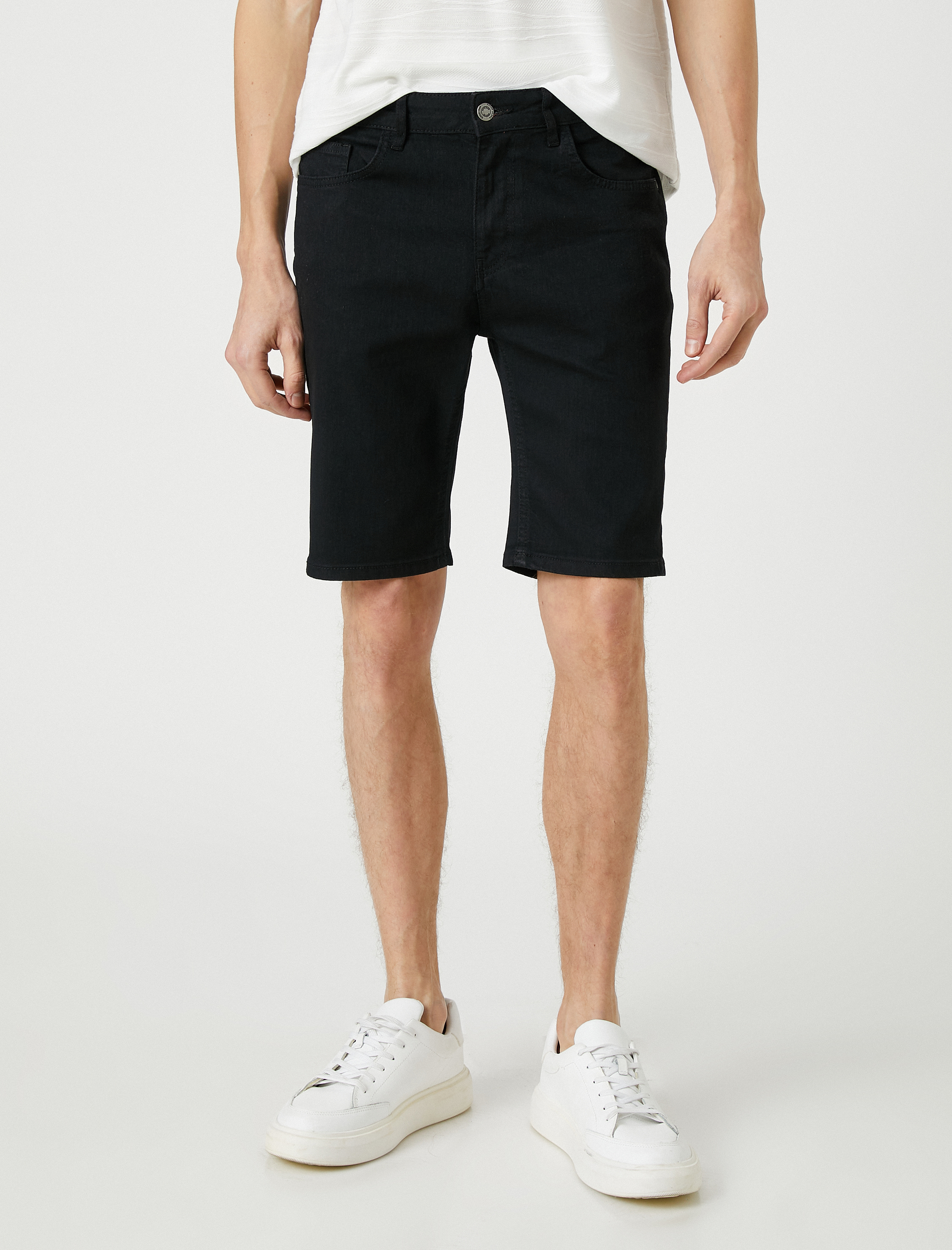   Basic Kot Şort 5 Cep Pamuklu