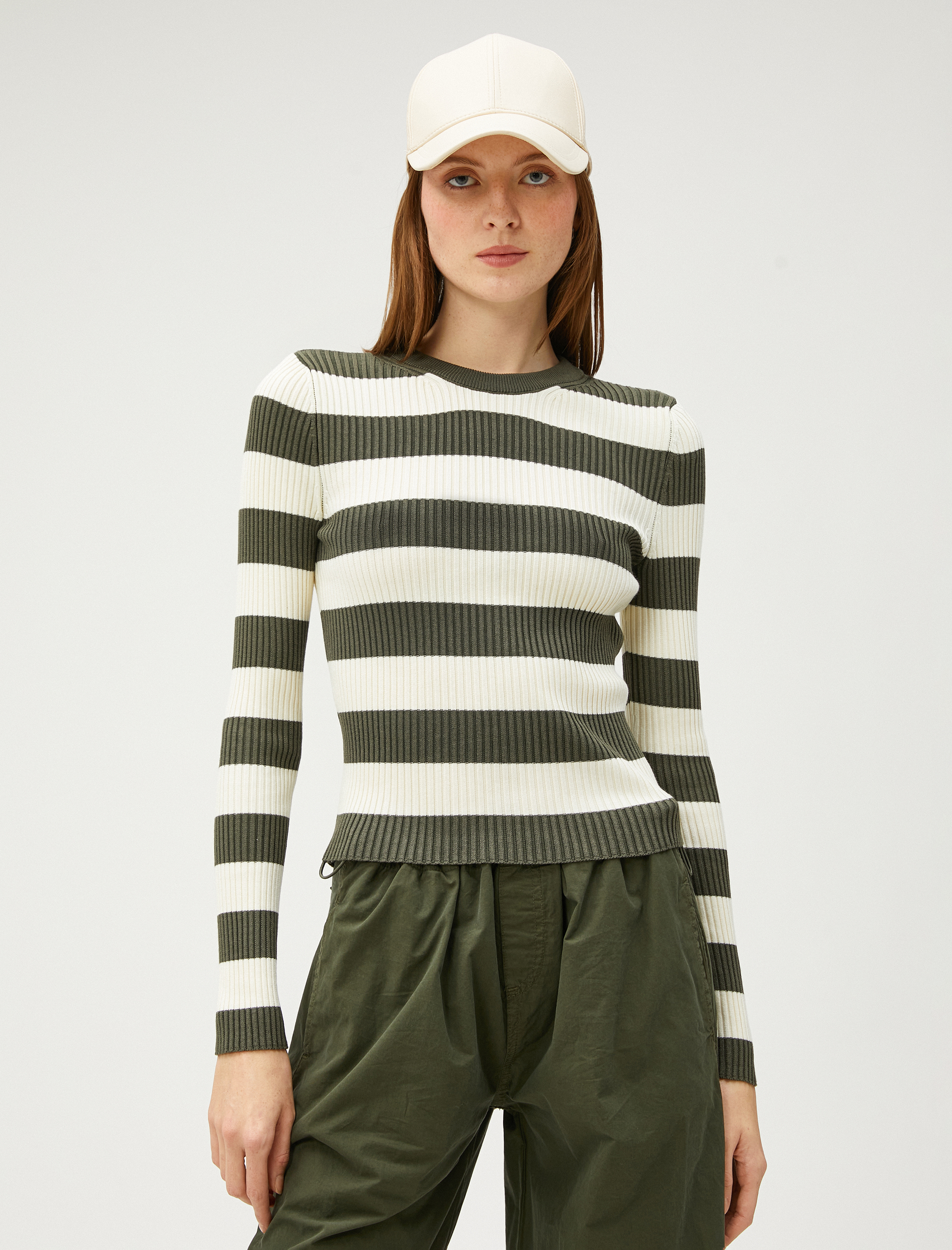   Bisiklet Yaka Triko Kazak Dar Kesim