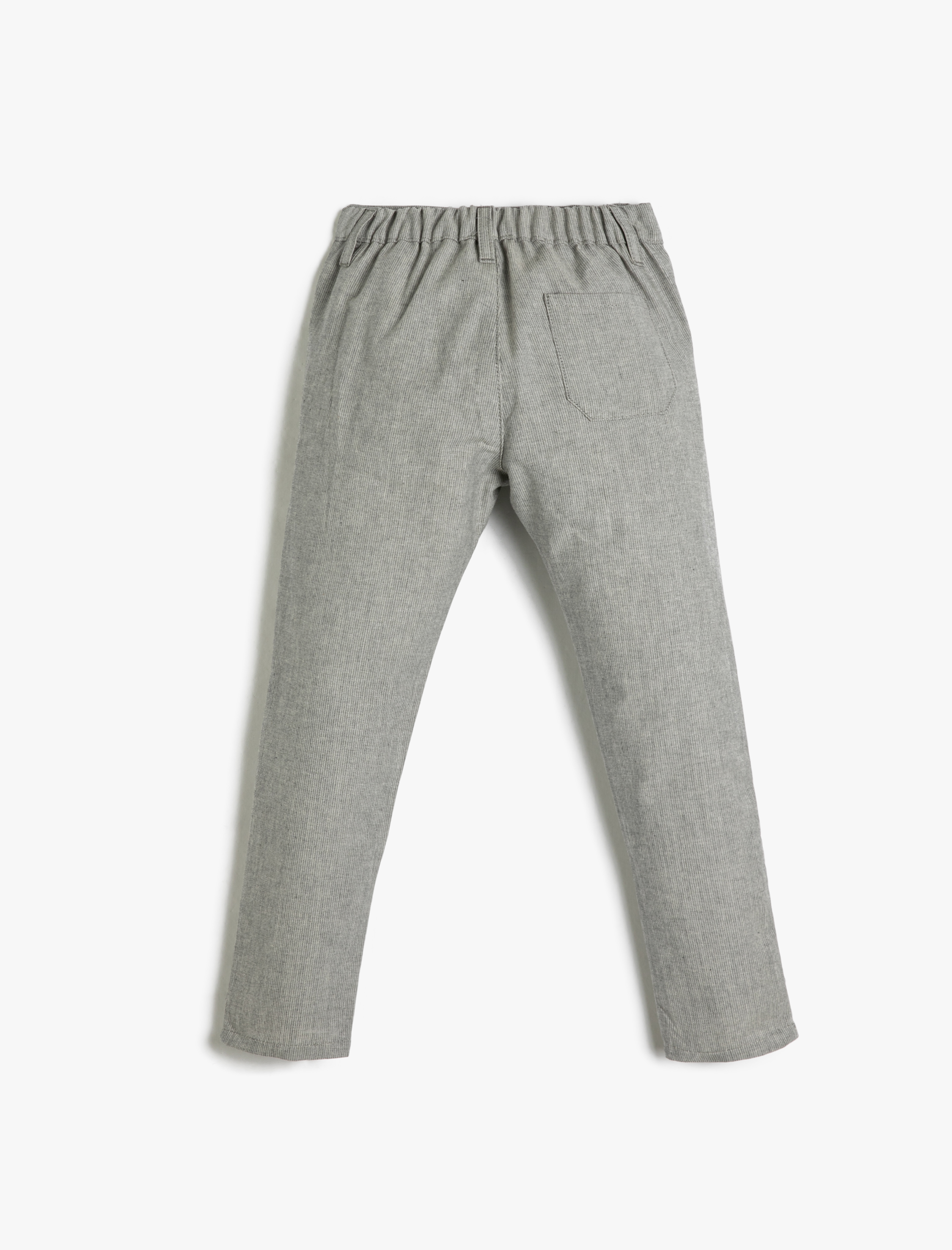  Erkek Çocuk Kumaş Pantolon Cepli Fitilli Pamuklu Beli Ayarlanabilir Lastikli