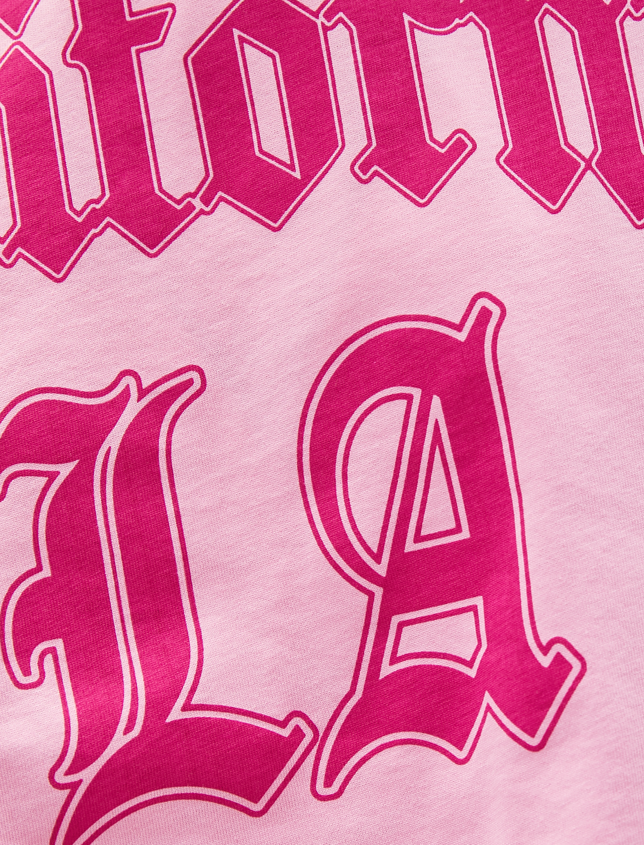 Kolej Baskılı Tişört Crop Bisiklet Yaka Pamuklu