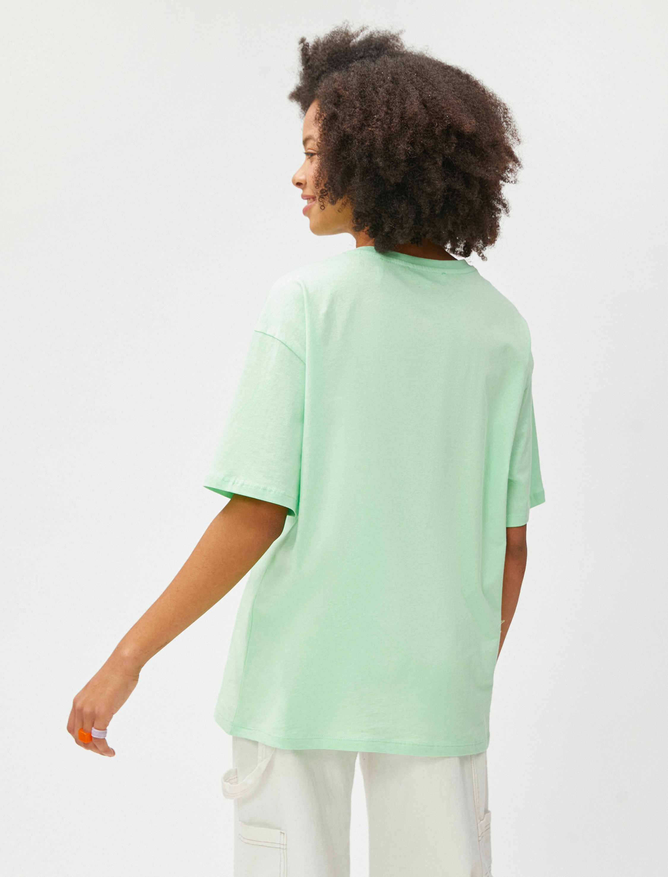   Anime Tişört Oversize Bisiklet Yaka Kısa Kollu Pamuklu