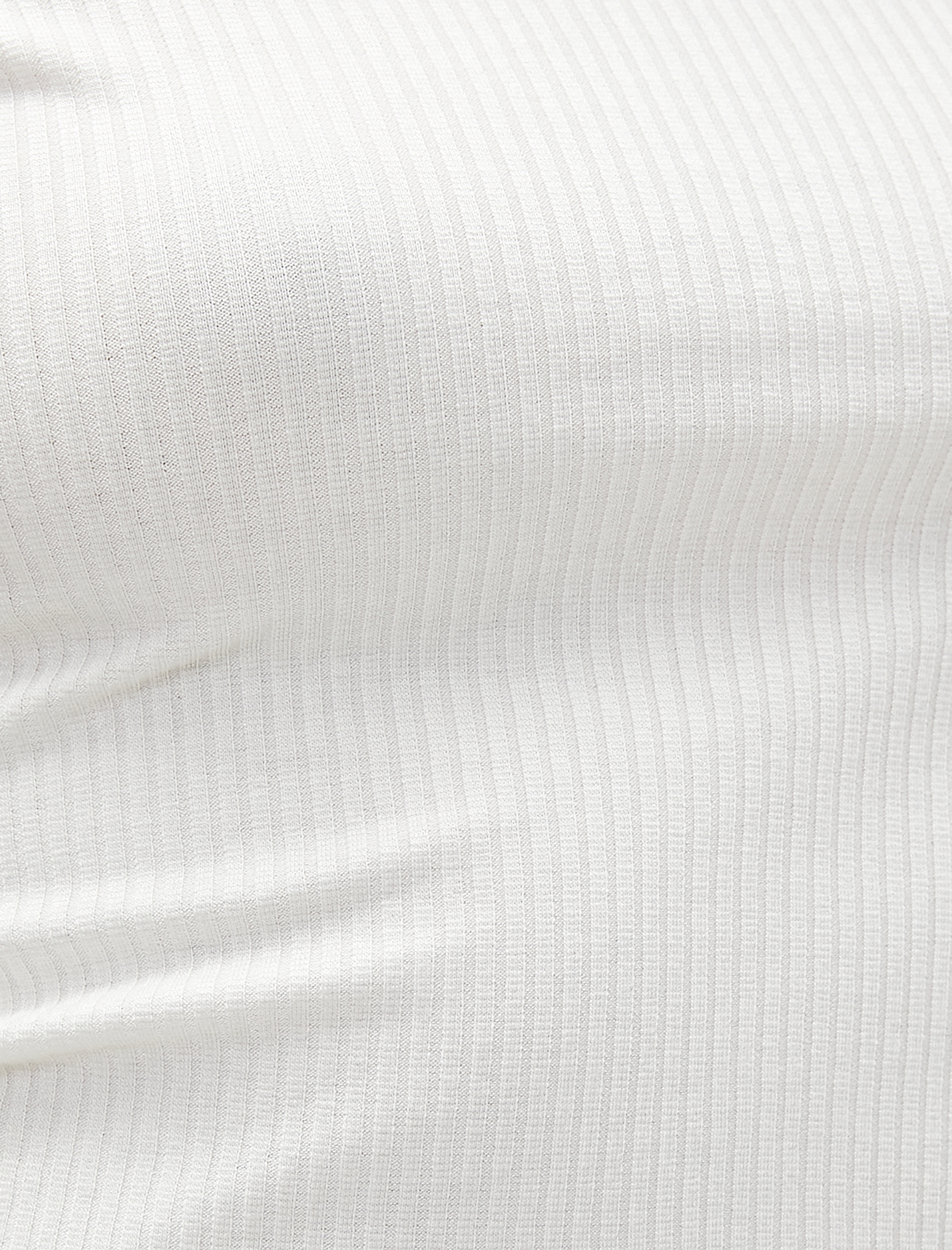   Crop Tişört V Yaka Kısa Kollu Fitilli