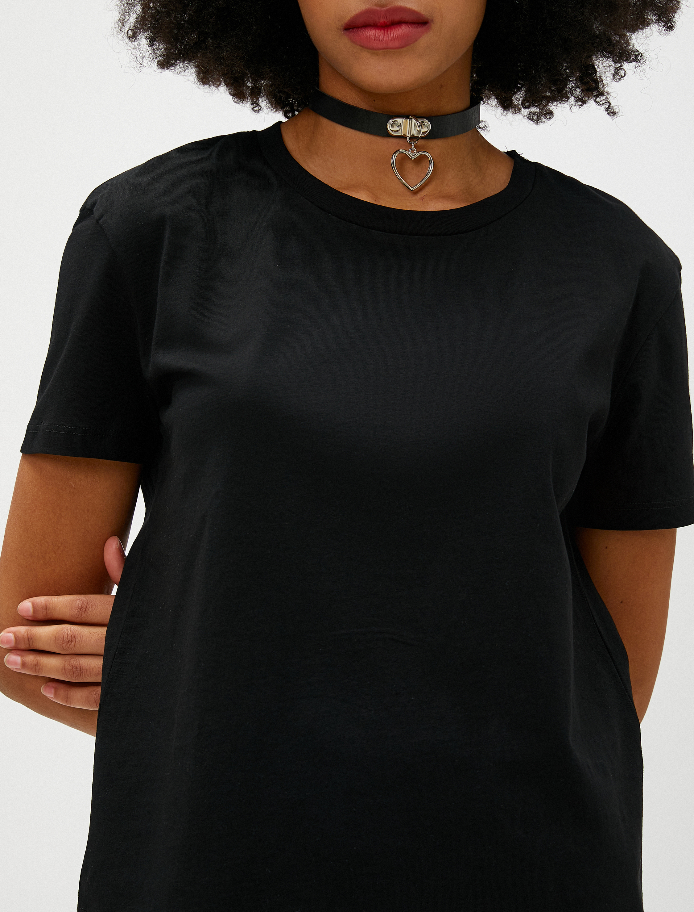   Basic Tişört Kısa Kollu Bisiklet Yaka Pamuklu