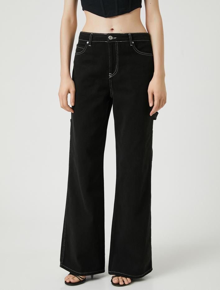  Geniş Paça Kot Pantolon Yüksek Bel