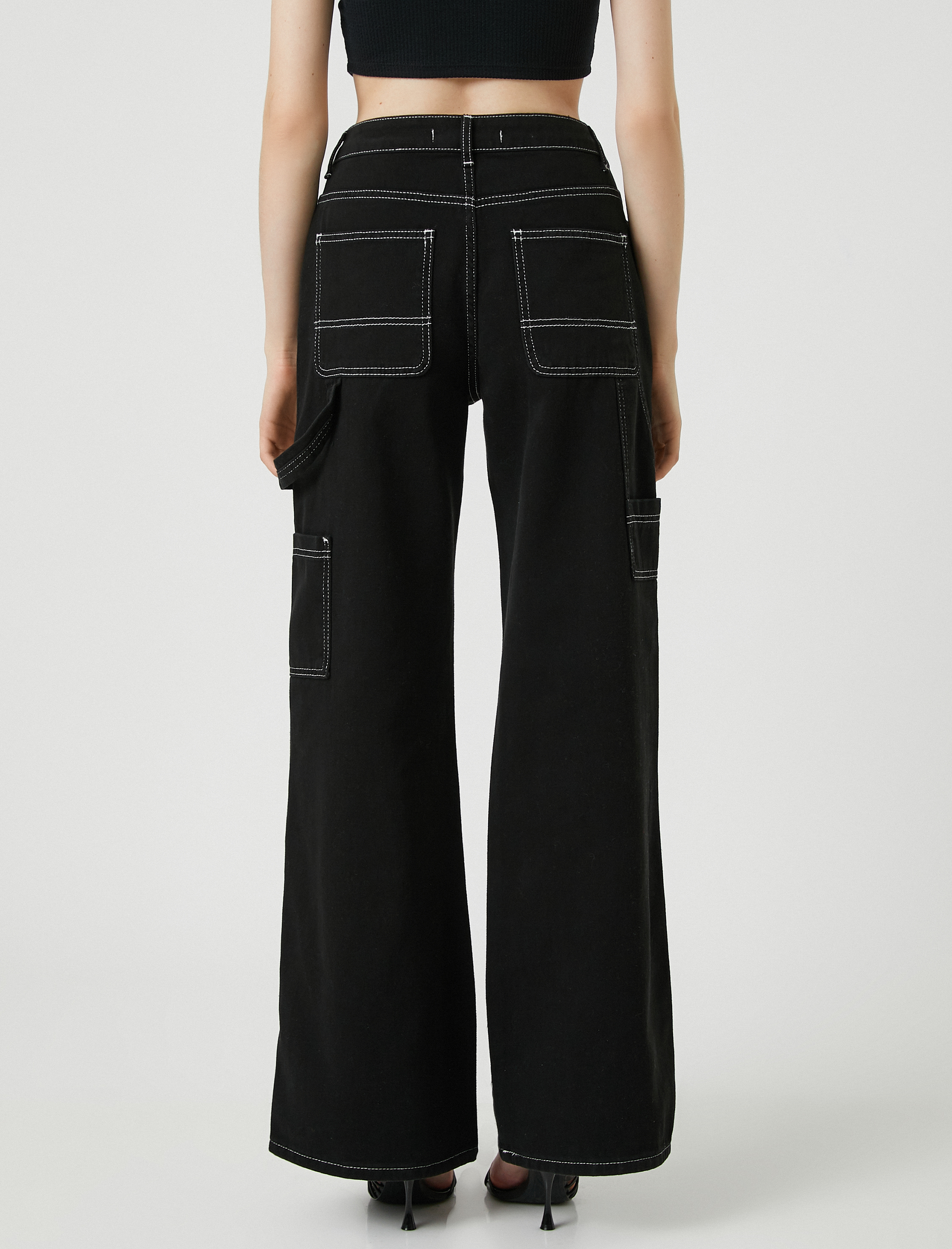   Geniş Paça Kot Pantolon Yüksek Bel