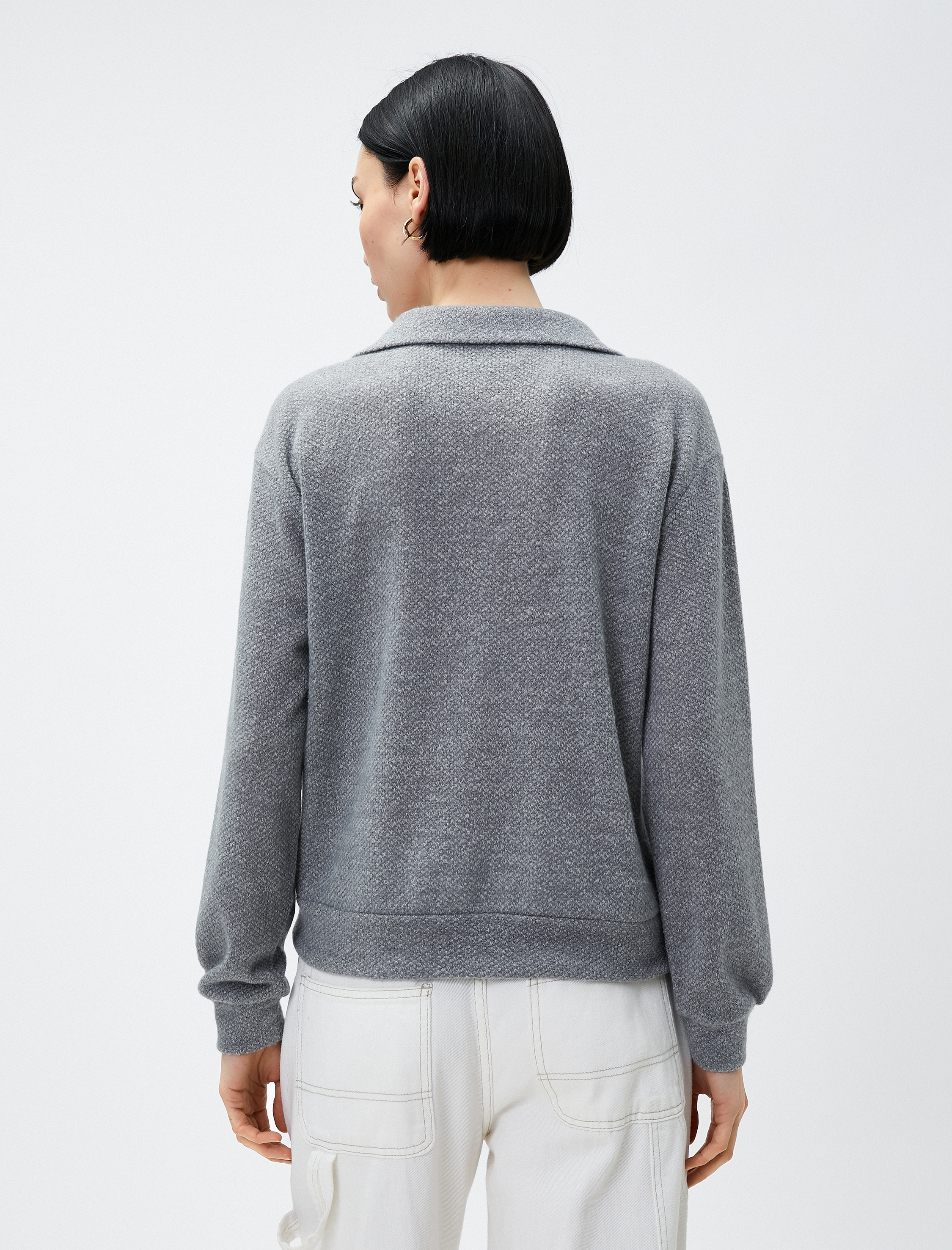   Polo Yaka Sweatshirt Uzun Kollu