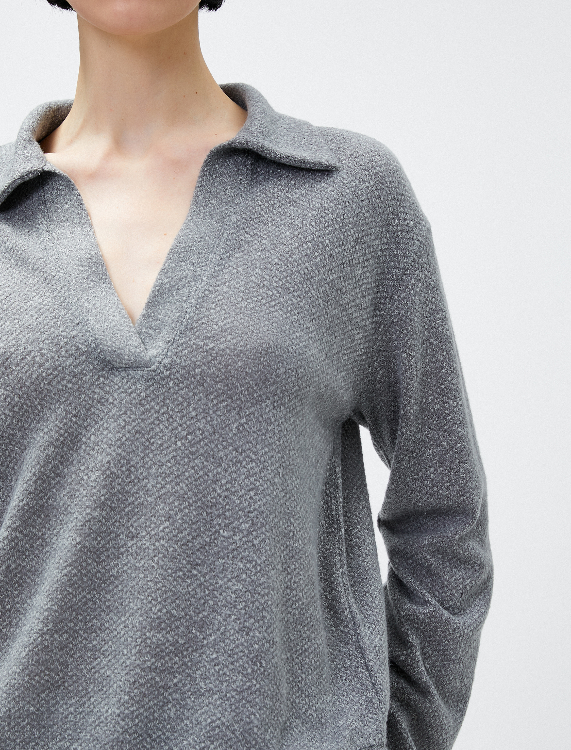   Polo Yaka Sweatshirt Uzun Kollu