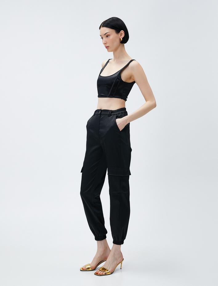  Jogger Kargo Pantolon Cepli Nervürlü