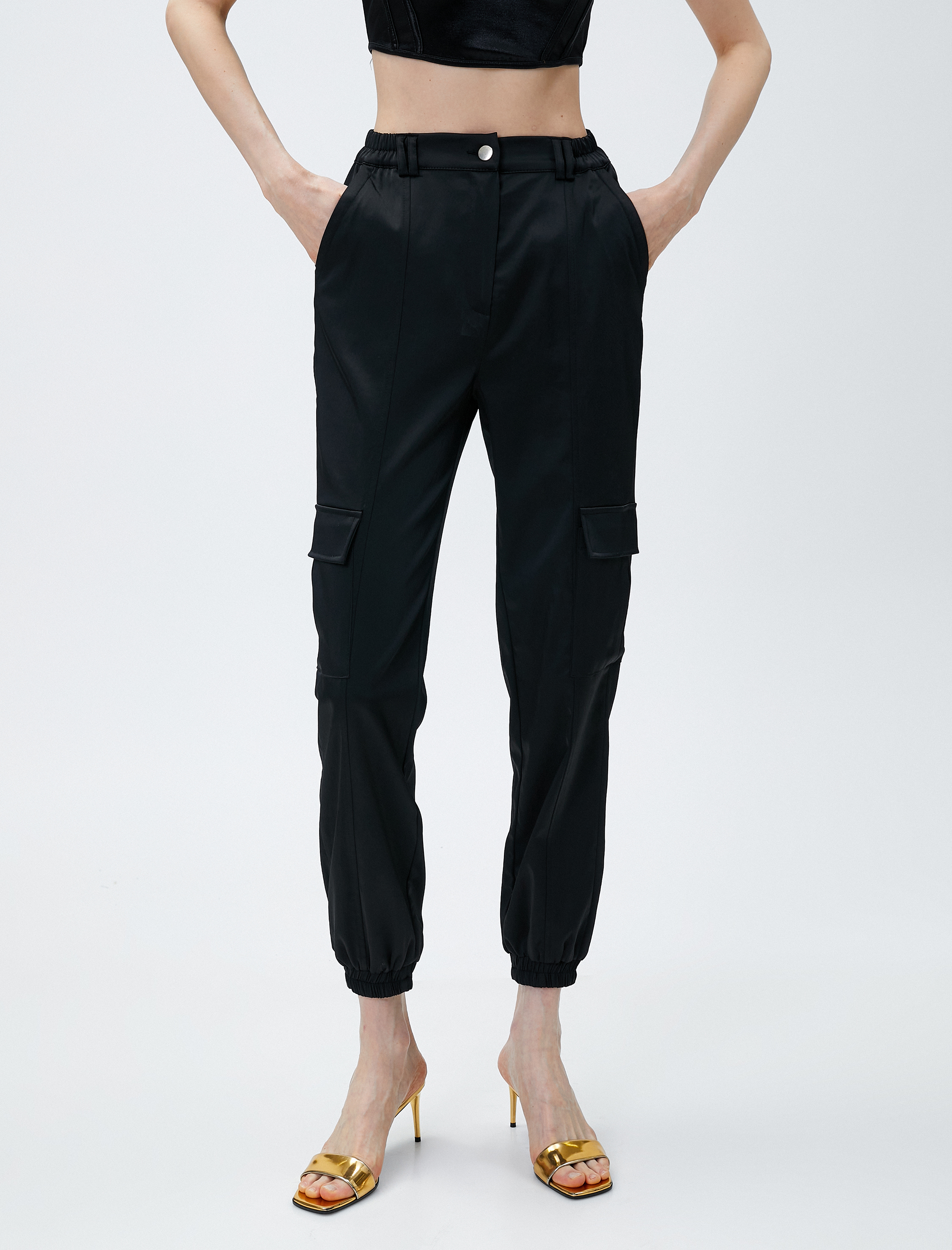   Jogger Kargo Pantolon Cepli Nervürlü