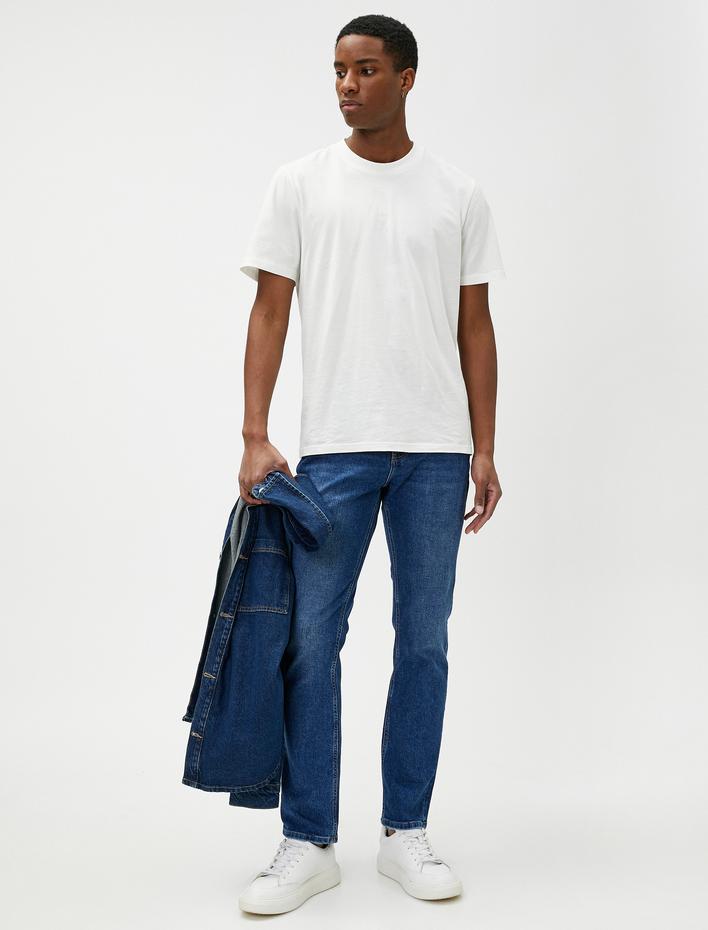  Straight Fit Boru Paça Kot Pantolon - Mark Jean