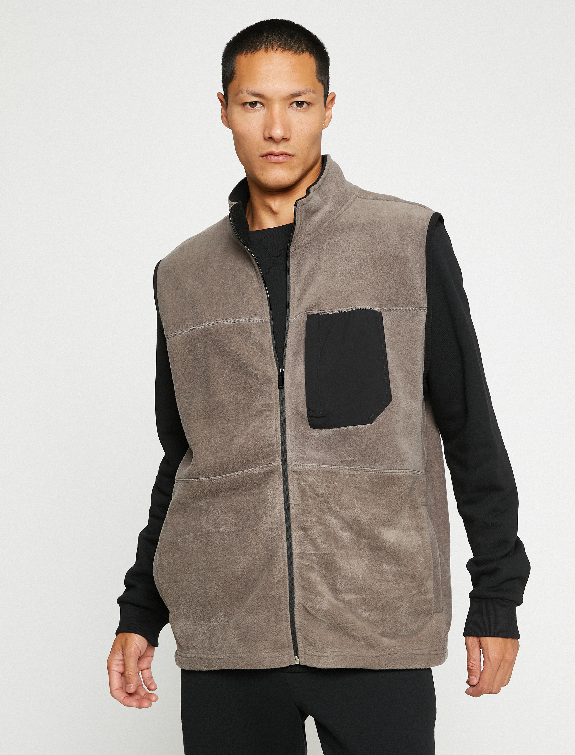   Basic Polar Yelek Cep Detaylı Dik Yaka Fermuarlı