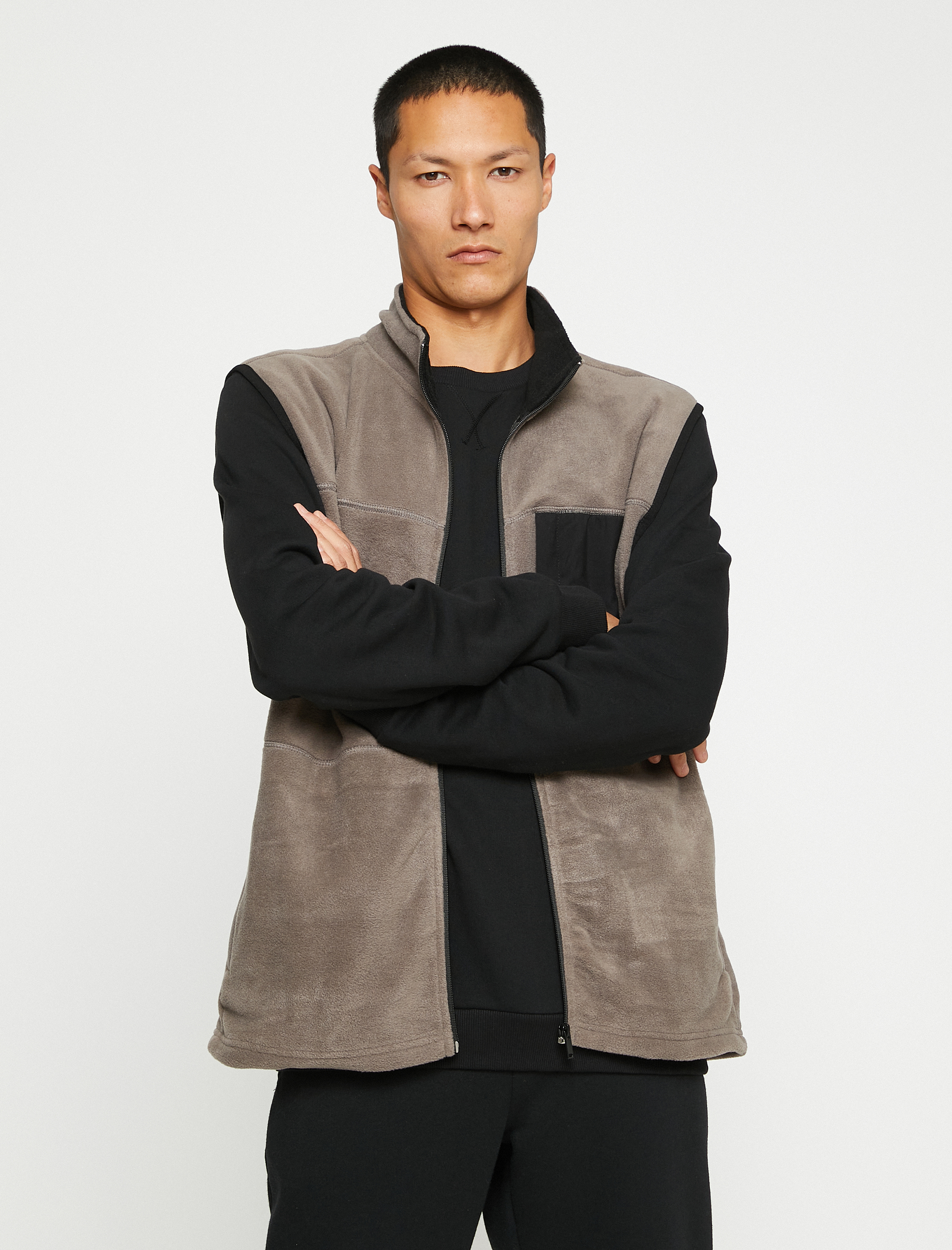   Basic Polar Yelek Cep Detaylı Dik Yaka Fermuarlı