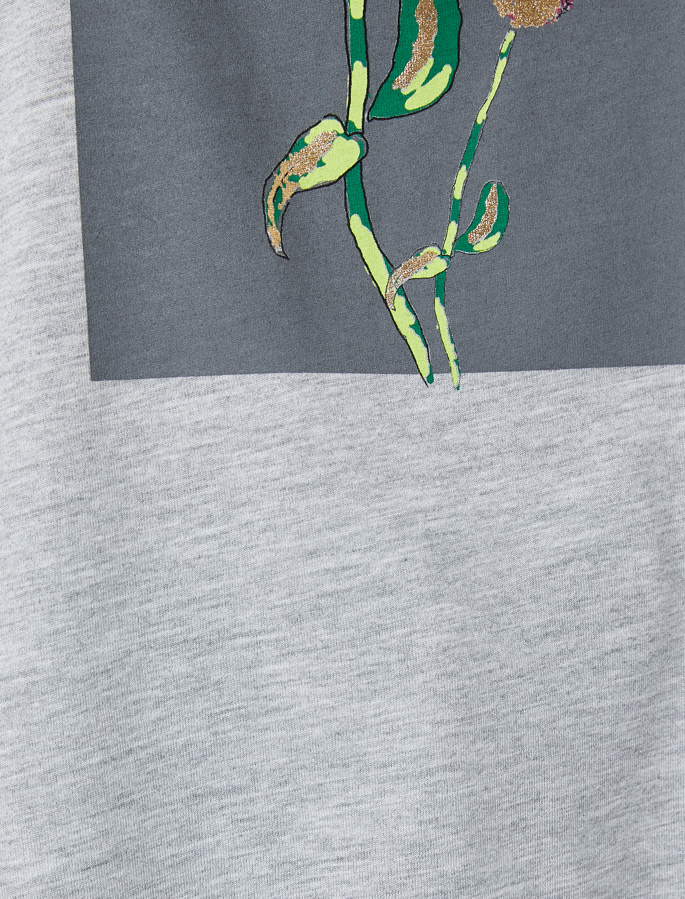   Çiçek Baskılı Tişört Kısa Kollu