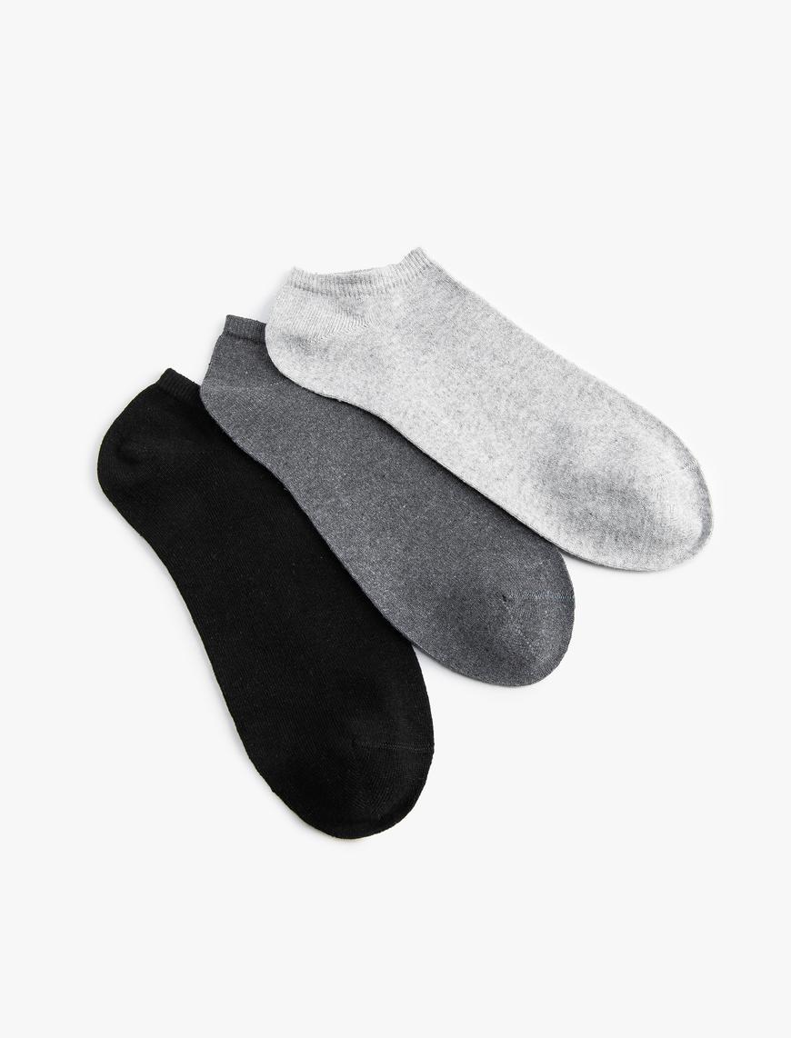  Kadın 3'lü Basic Patik Çorap Seti