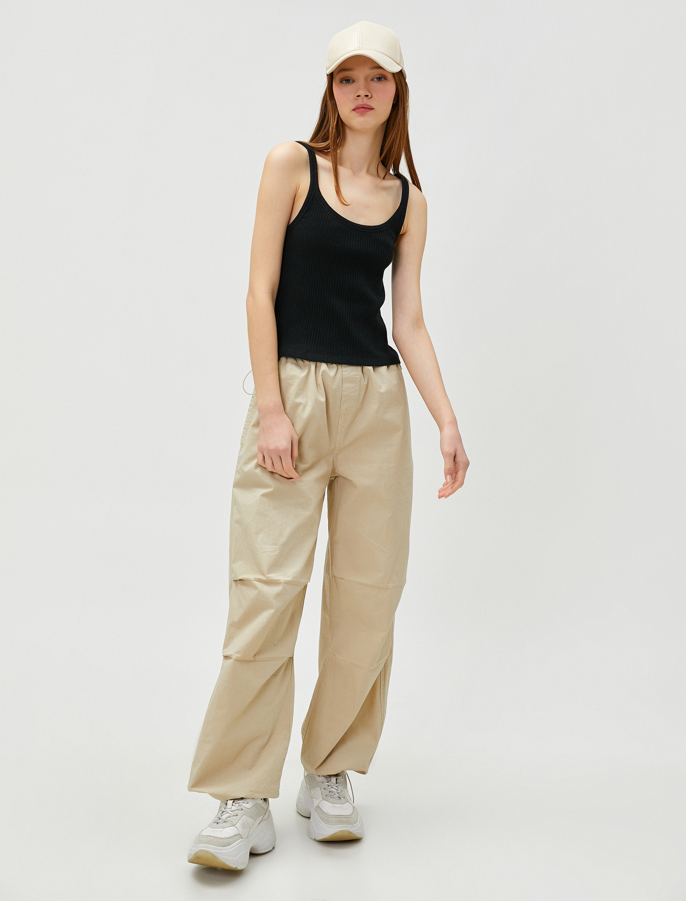   Pamuklu Atlet U Yaka Askılı Fitilli