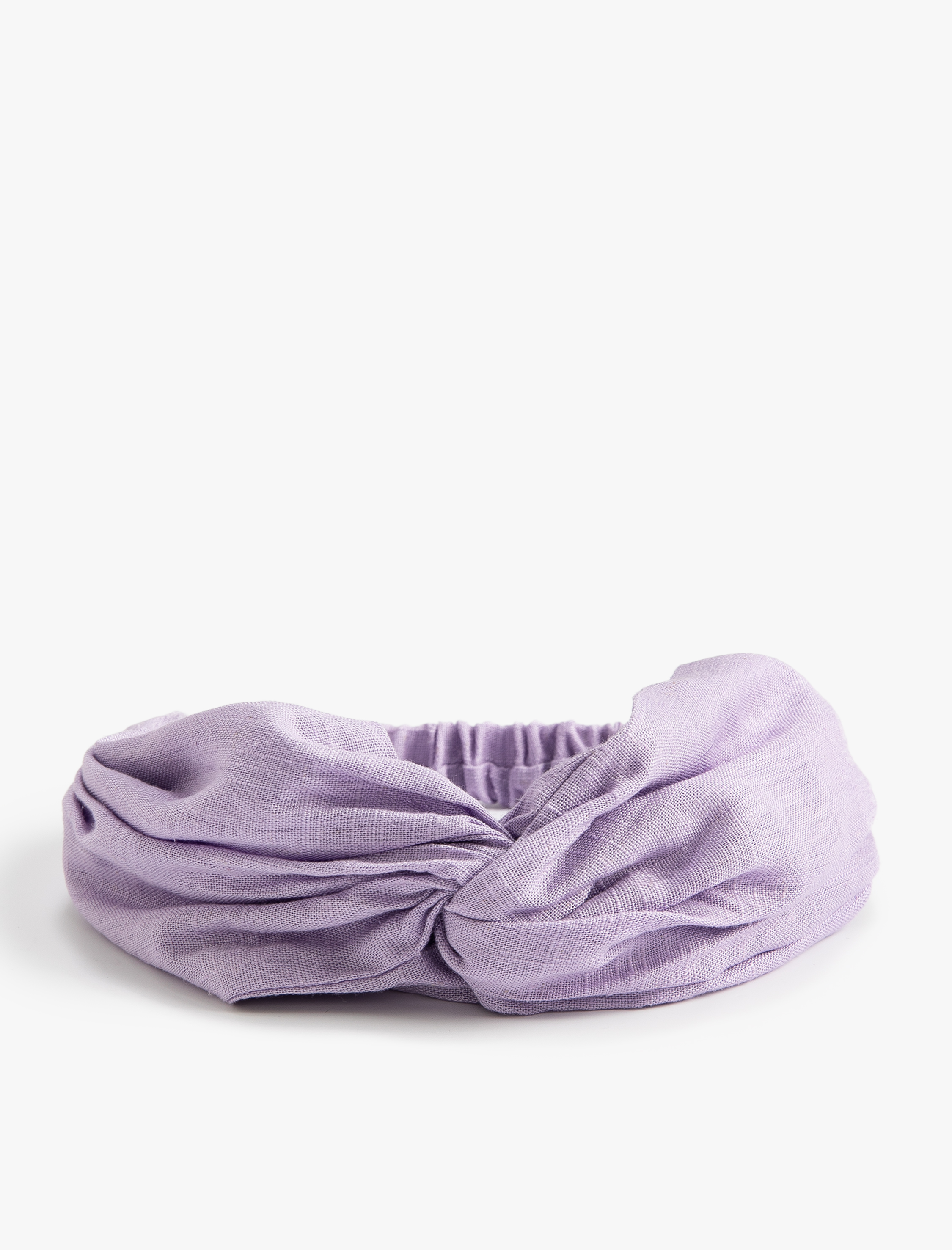 Kadın Keten Saç Bandı Lastikli